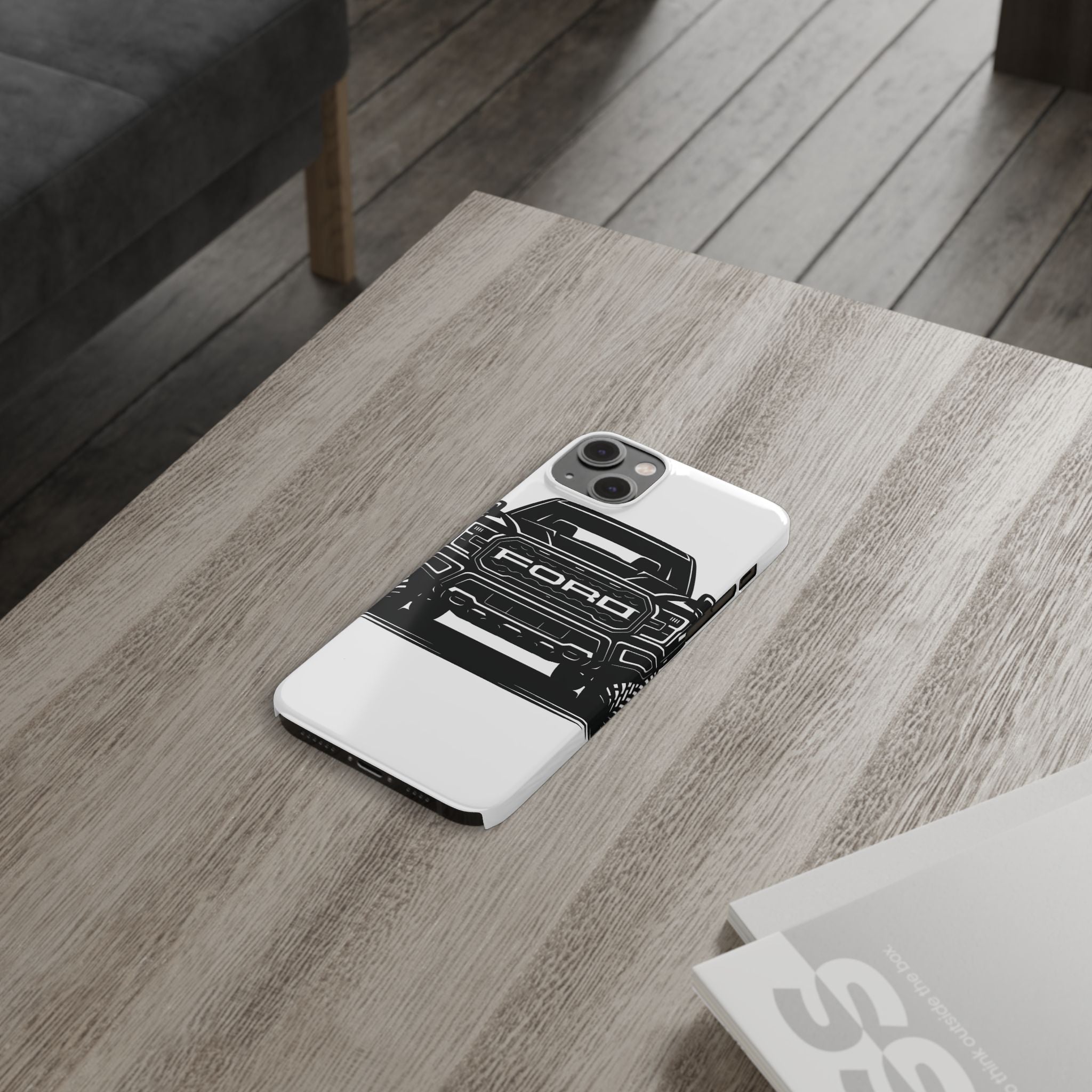 Ford Raptor (Gen 3) Slim Phone Case Greyscale