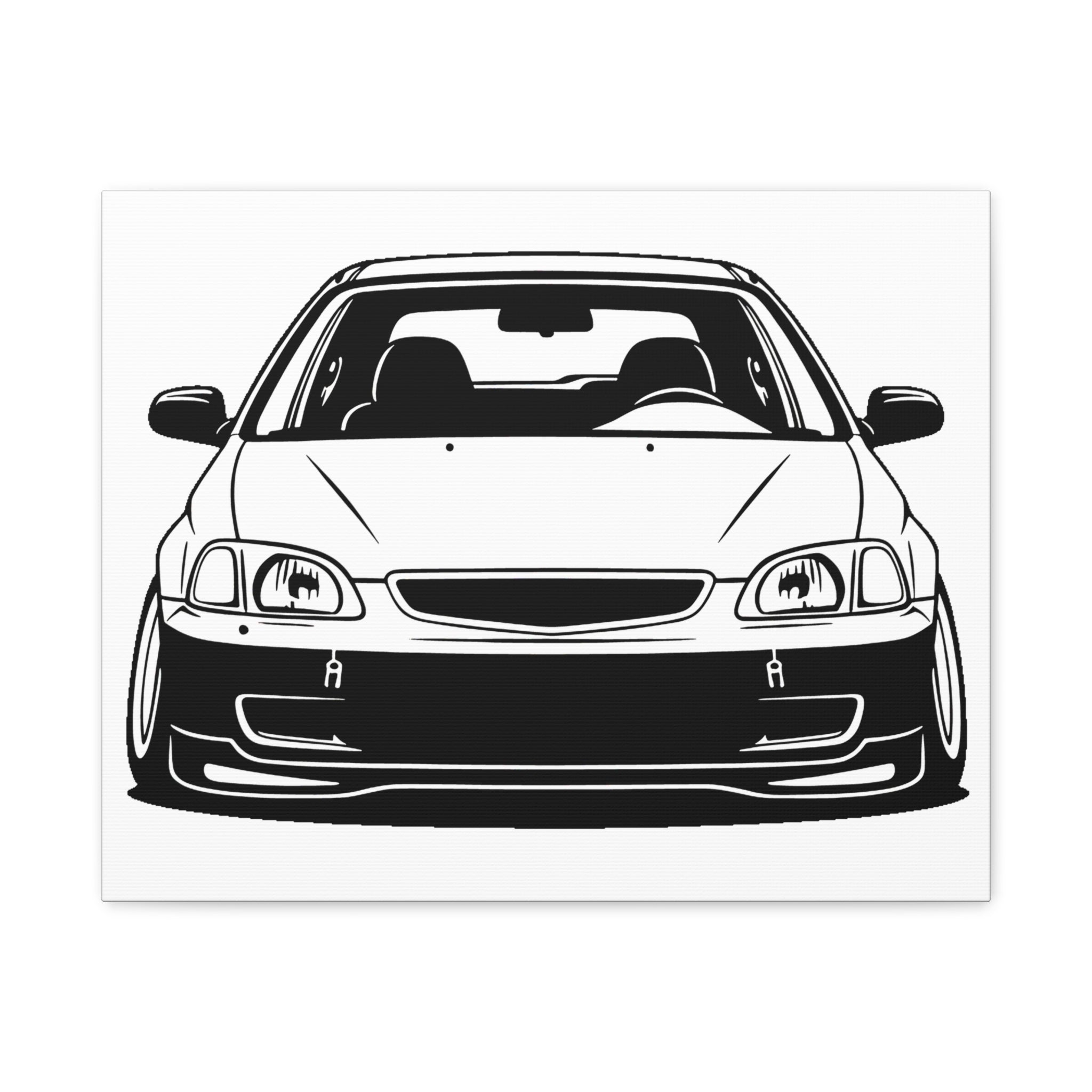 Honda Civic EK Hatch Canvas Wall Art