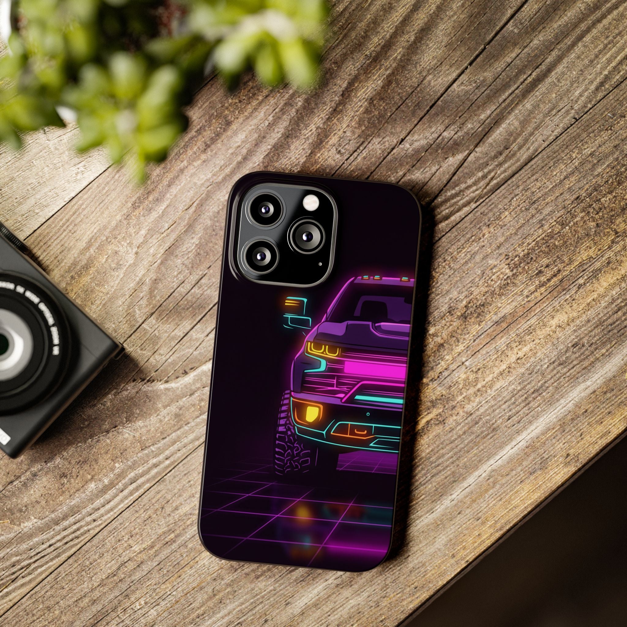 Chevy Silverado Trail Boss (2019+) Neon Synthwave Phone Case