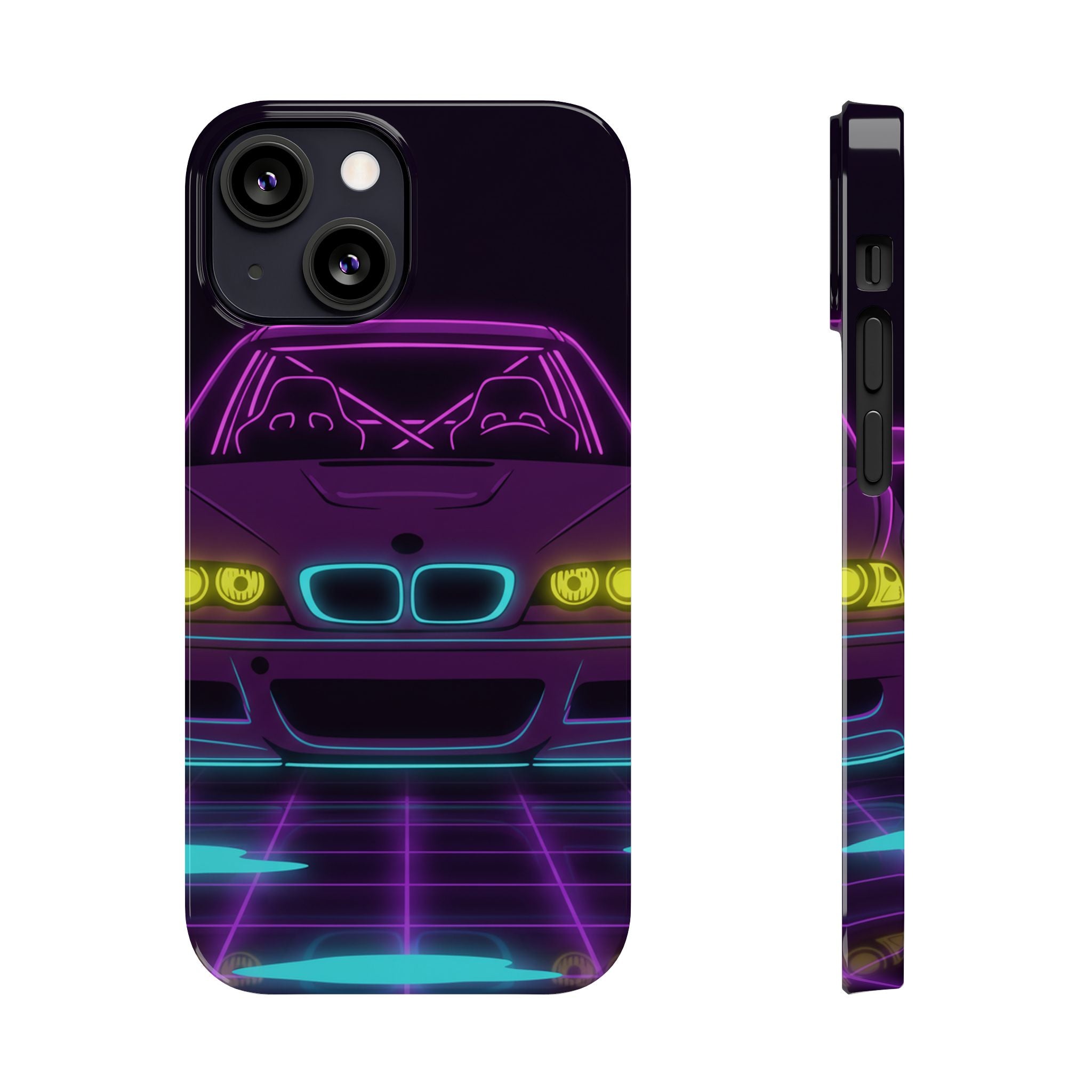 BMW E46 M3 (2000-06) Neon Synthwave Phone Case