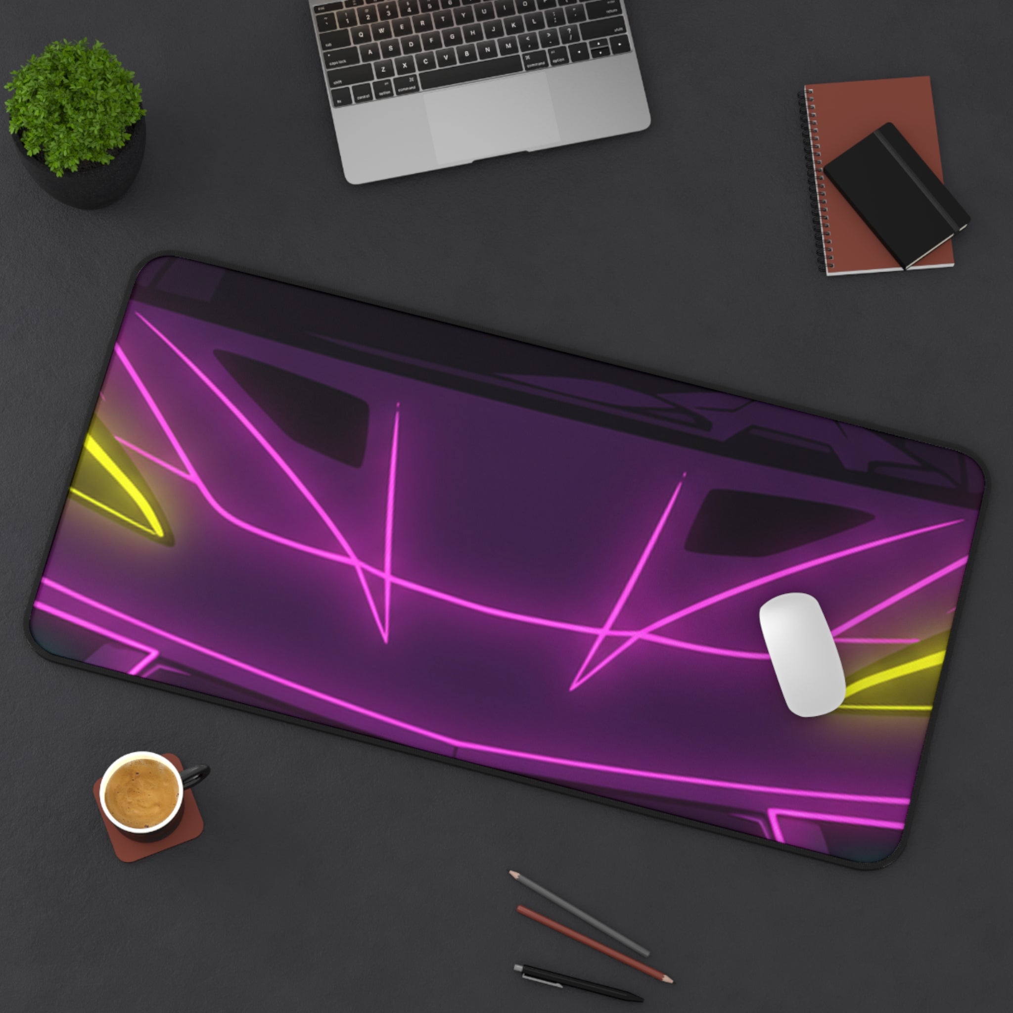 Corvette C8 (2020+) Neon Synthwave Desk Mat