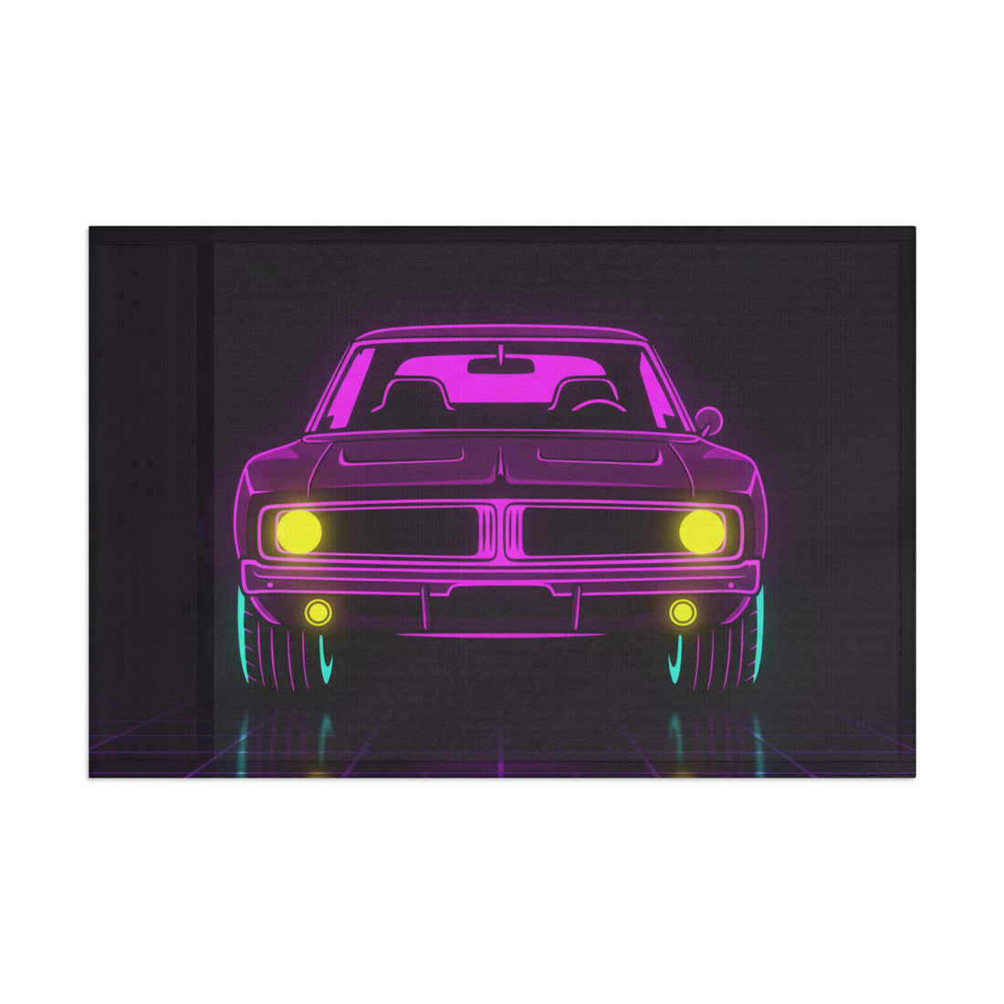 Dodge Charger R/T (1968-70) Resto-Mod Neon Synthwave Garage Flag