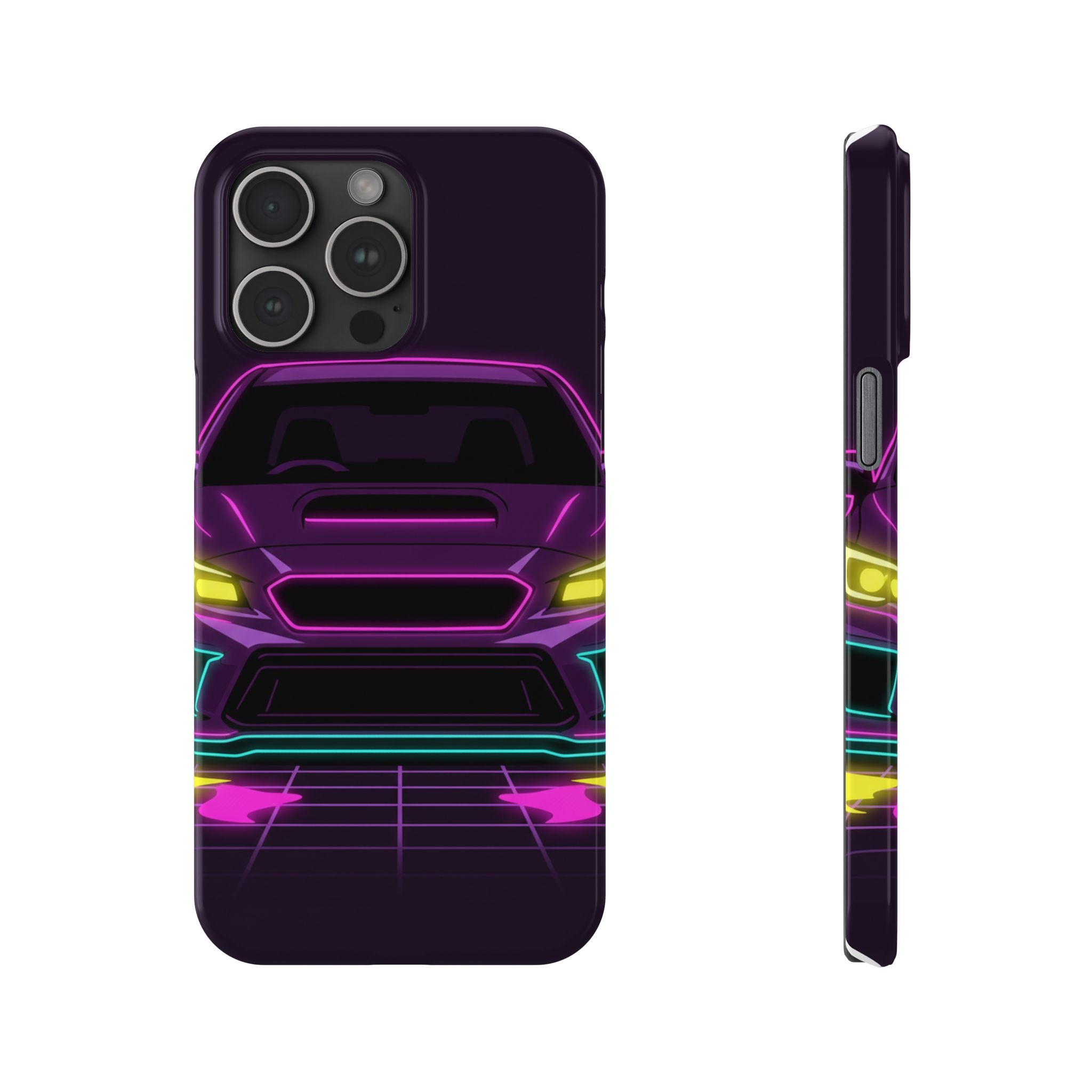 Subaru WRX STI Neon Synthwave Phone Case