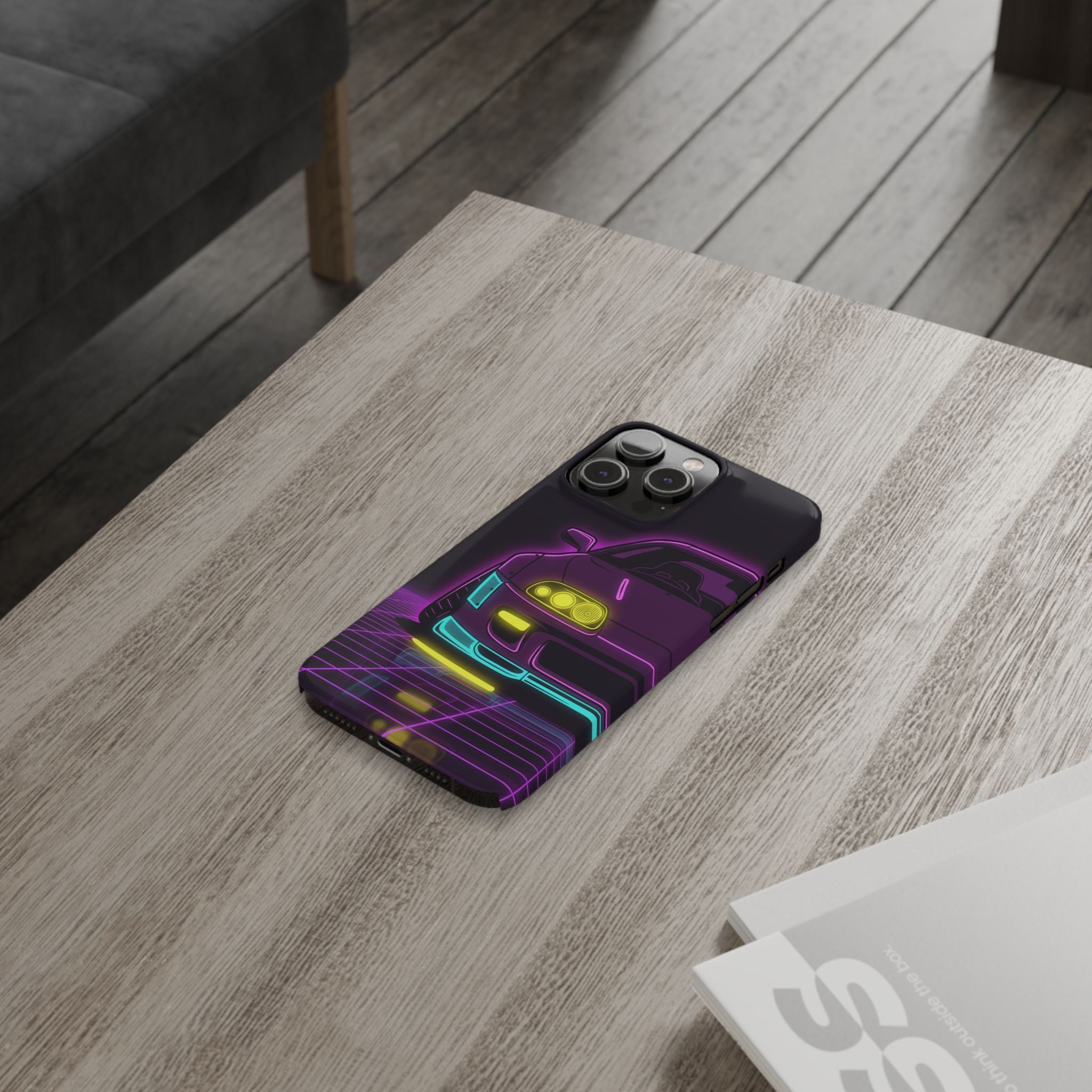 Toyota Supra MK4 Neon Synthwave Phone Case