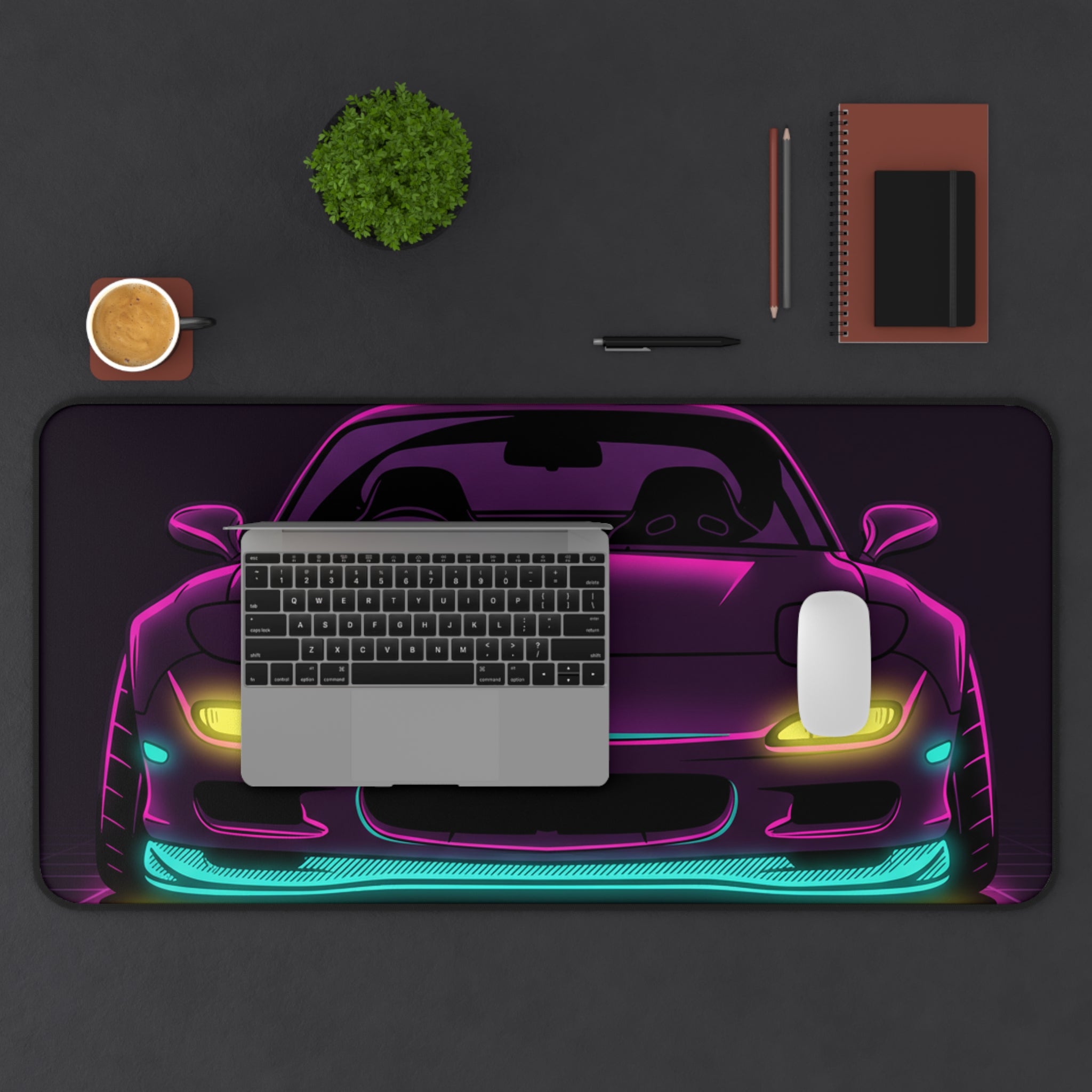 Mazda RX-7 FD Neon Synthwave Desk Mat