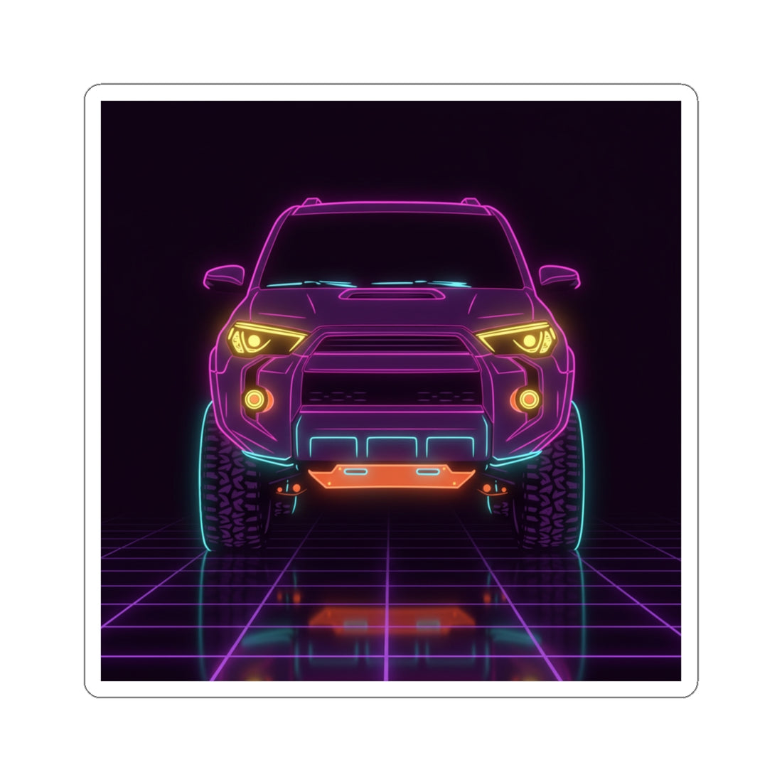 Toyota 4Runner TRD Pro Neon Synthwave Sticker