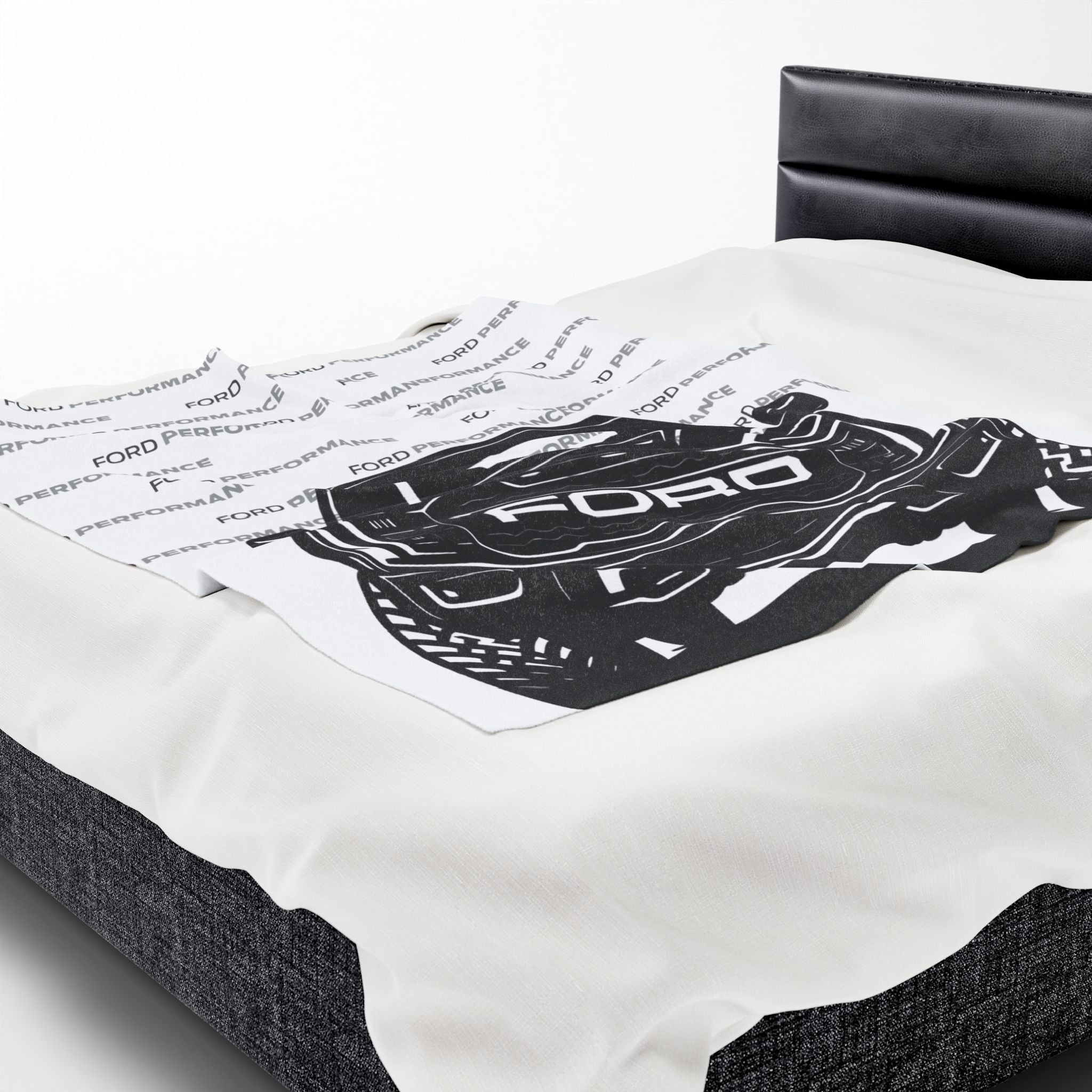 Ford Raptor (Gen 3), Ford Performance Velveteen Plush Blanket Greyscale