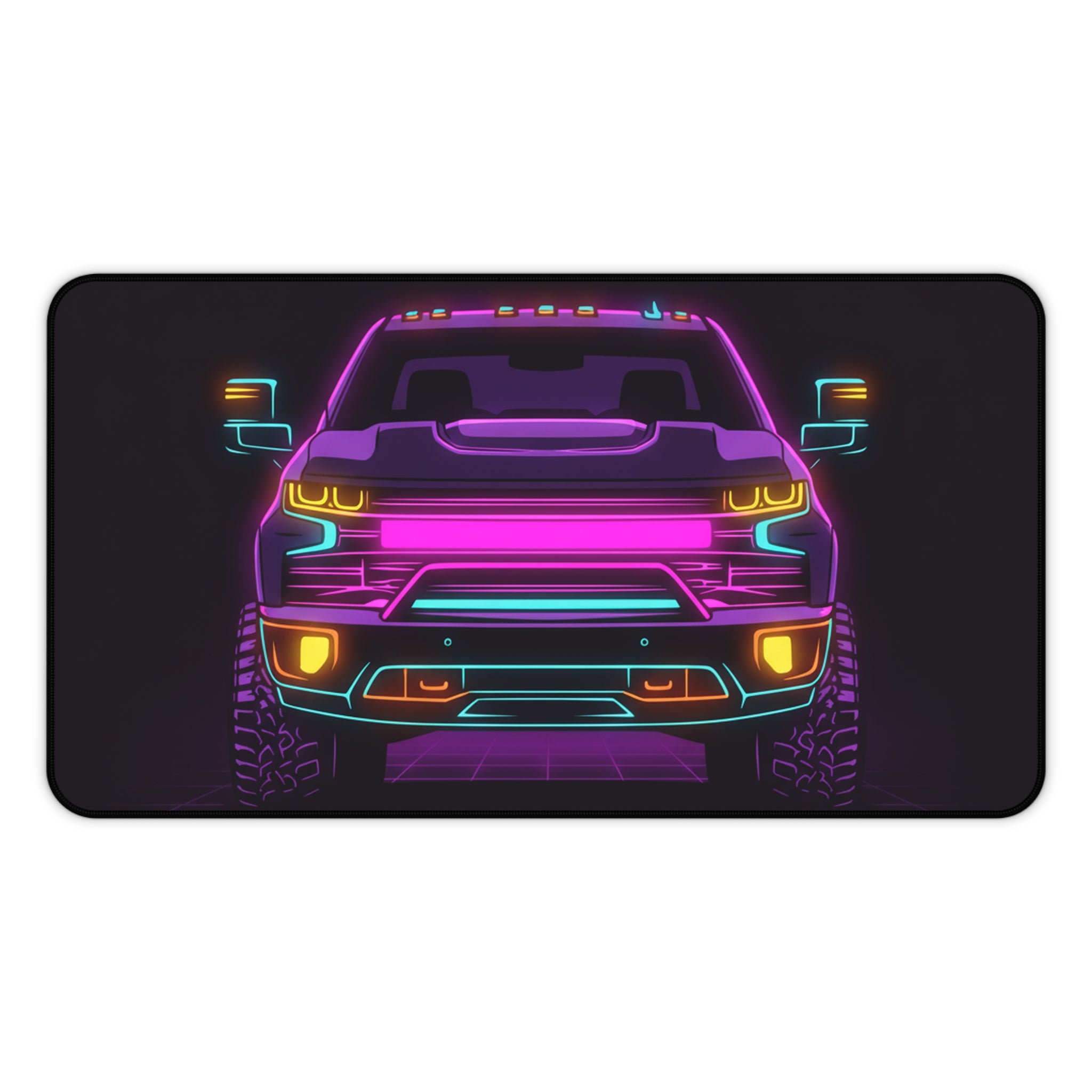 Chevy Silverado Trail Boss (2019+) Neon Synthwave Desk Mat