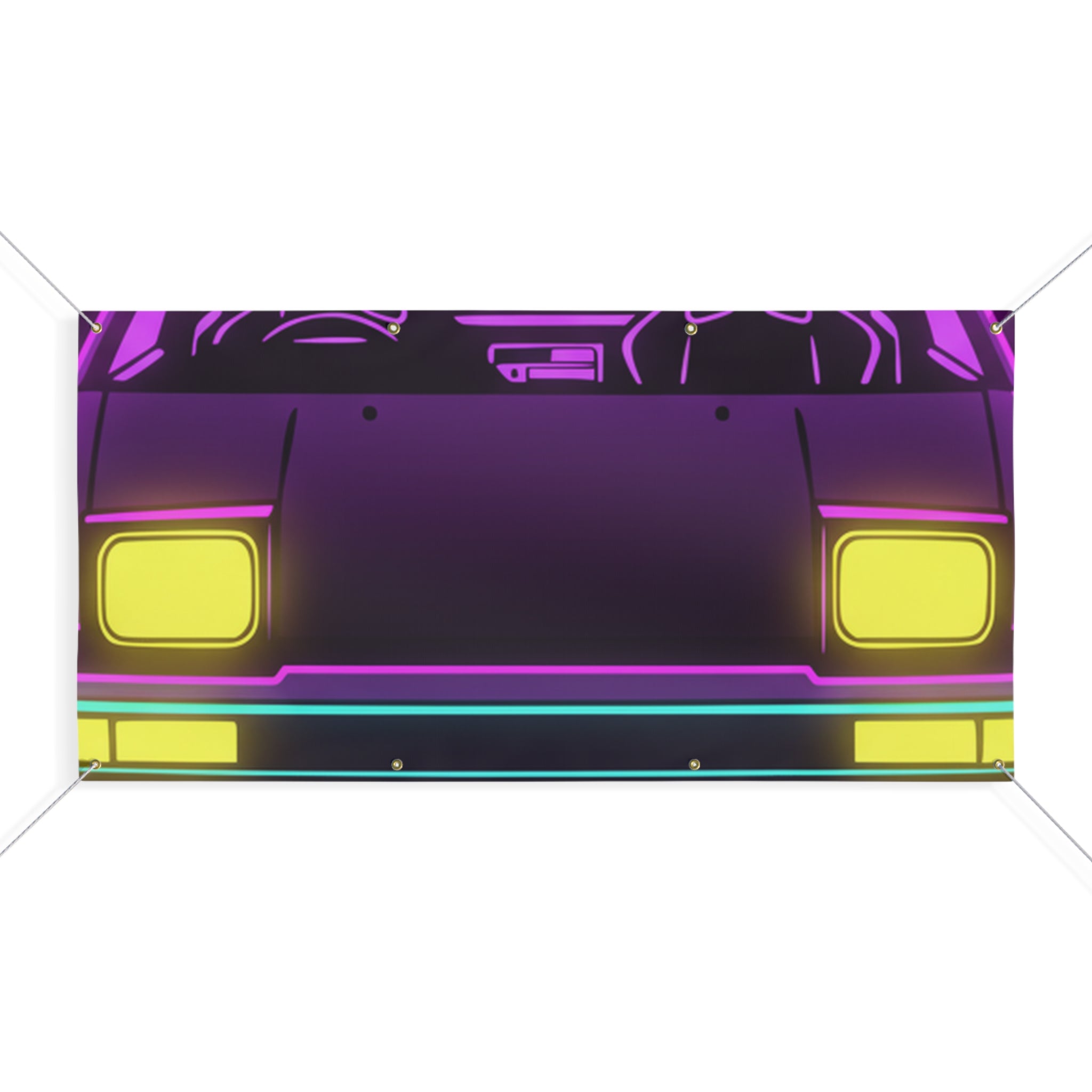 Toyota AE86 (1983-87) Neon Synthwave Banner