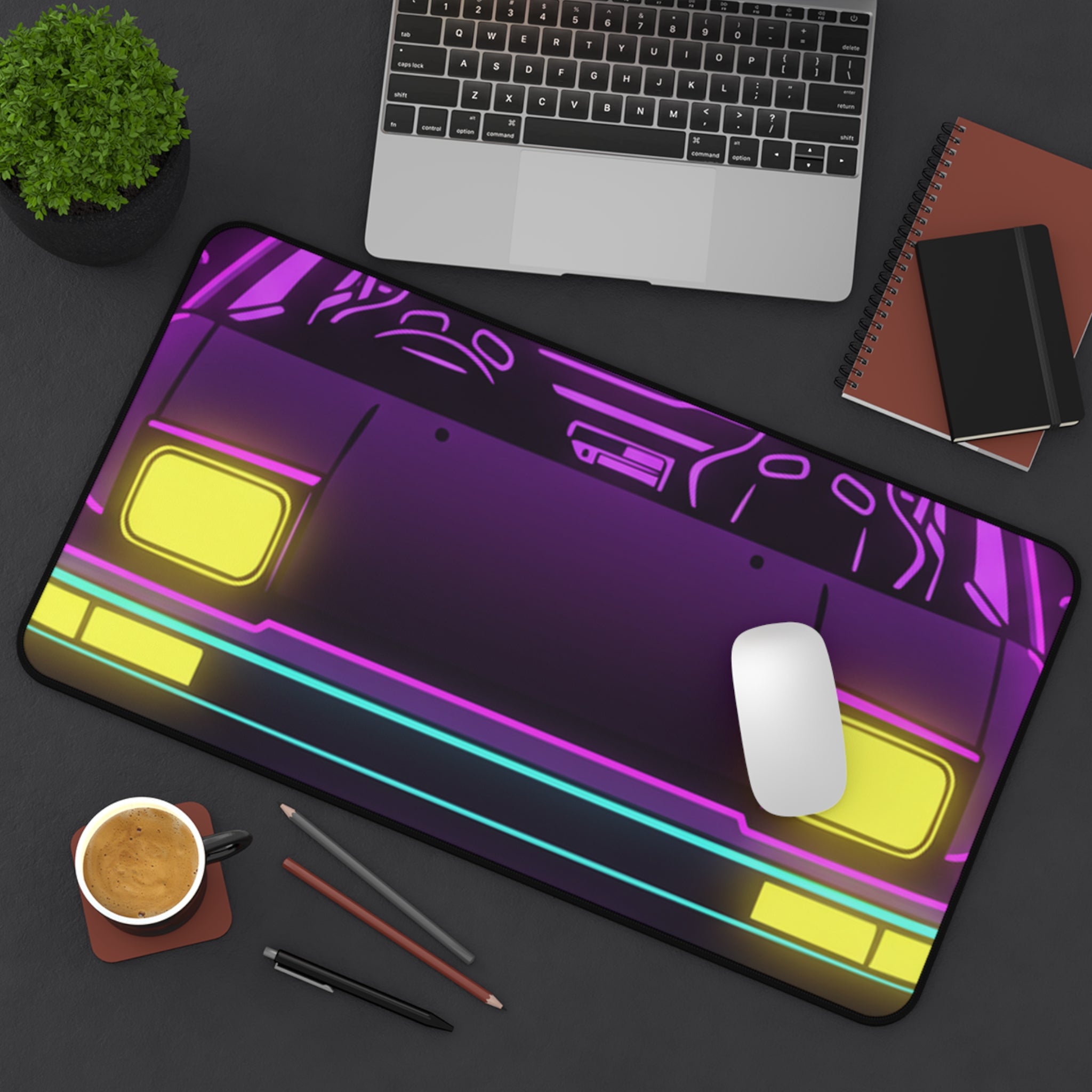 Toyota AE86 (1983-87) Neon Synthwave Desk Mat