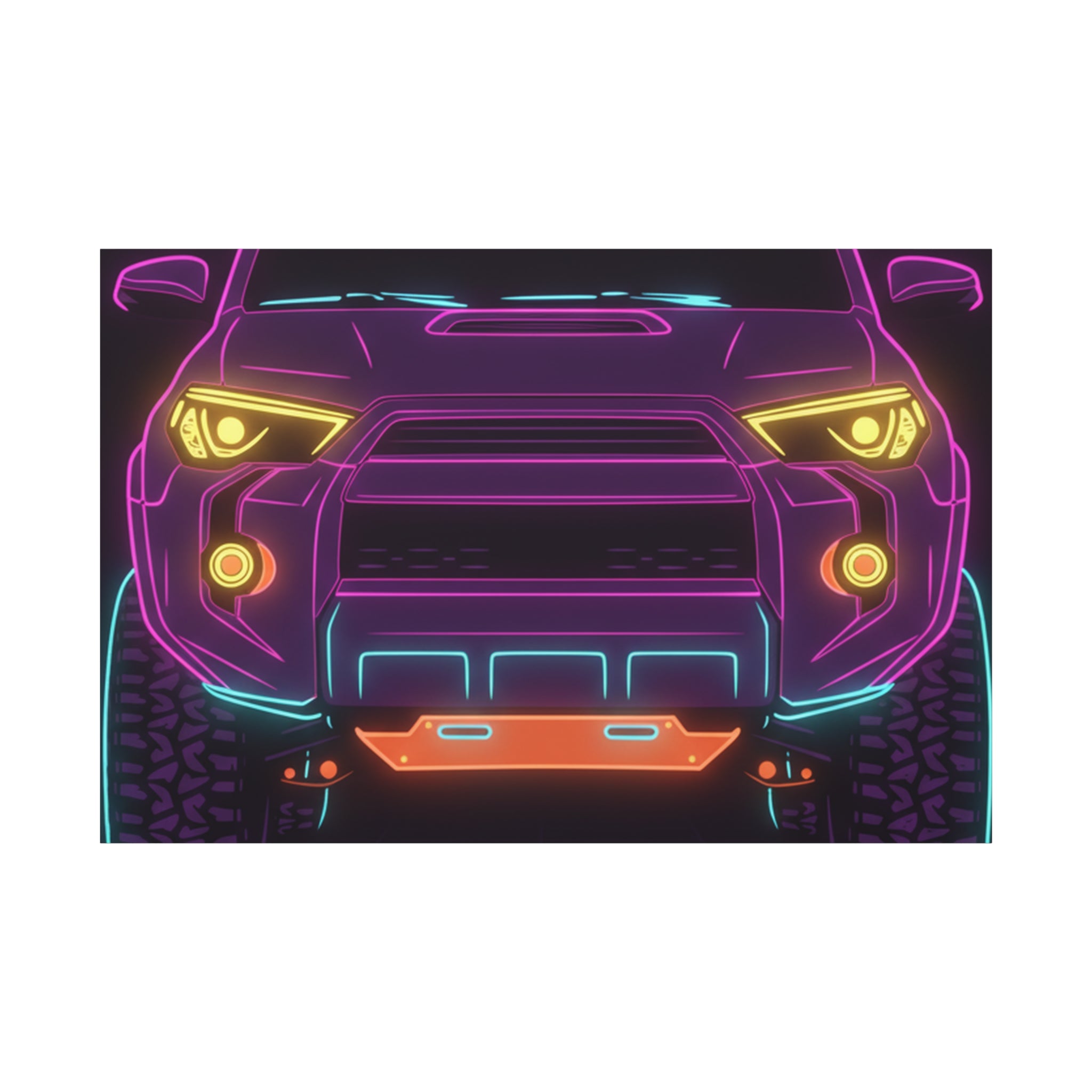 Toyota 4Runner TRD Pro Neon Synthwave Canvas Wall Art