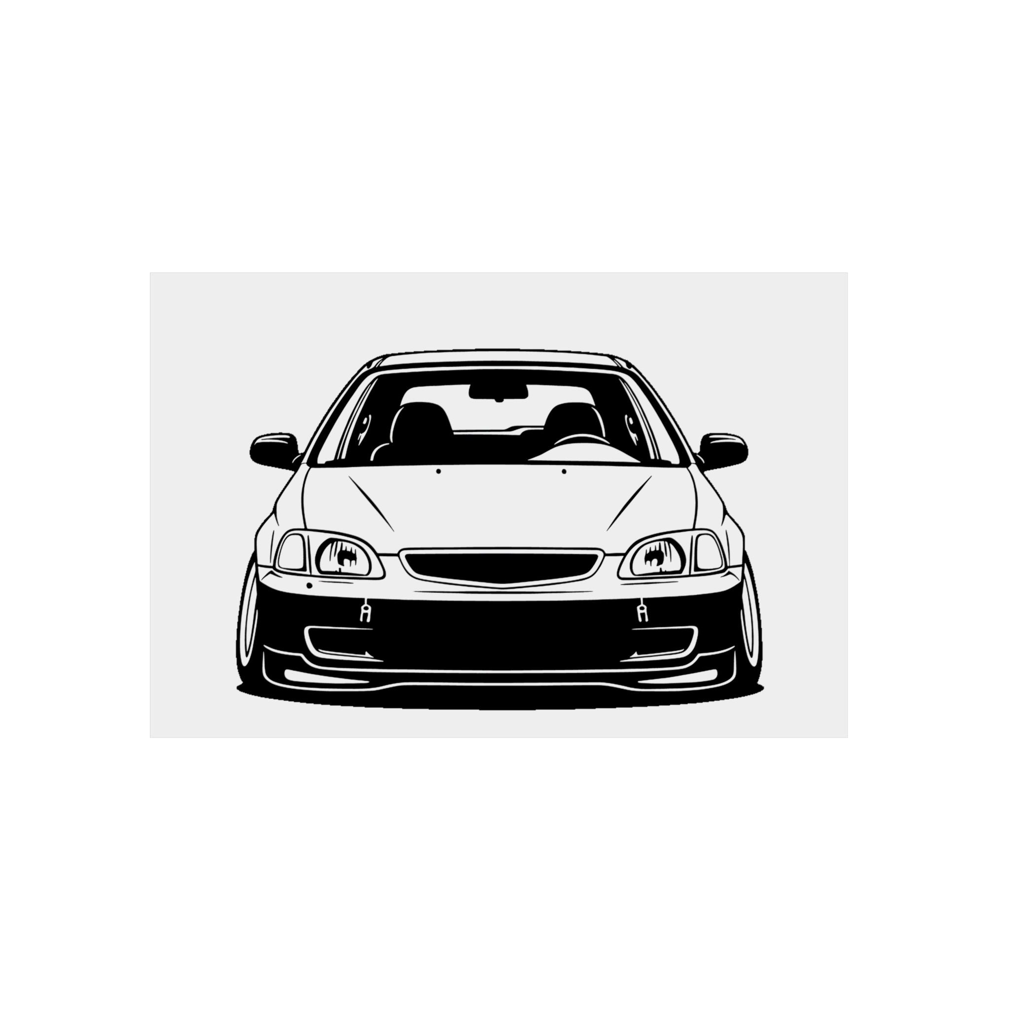 Honda Civic EK Hatch Metal Wall Sign
