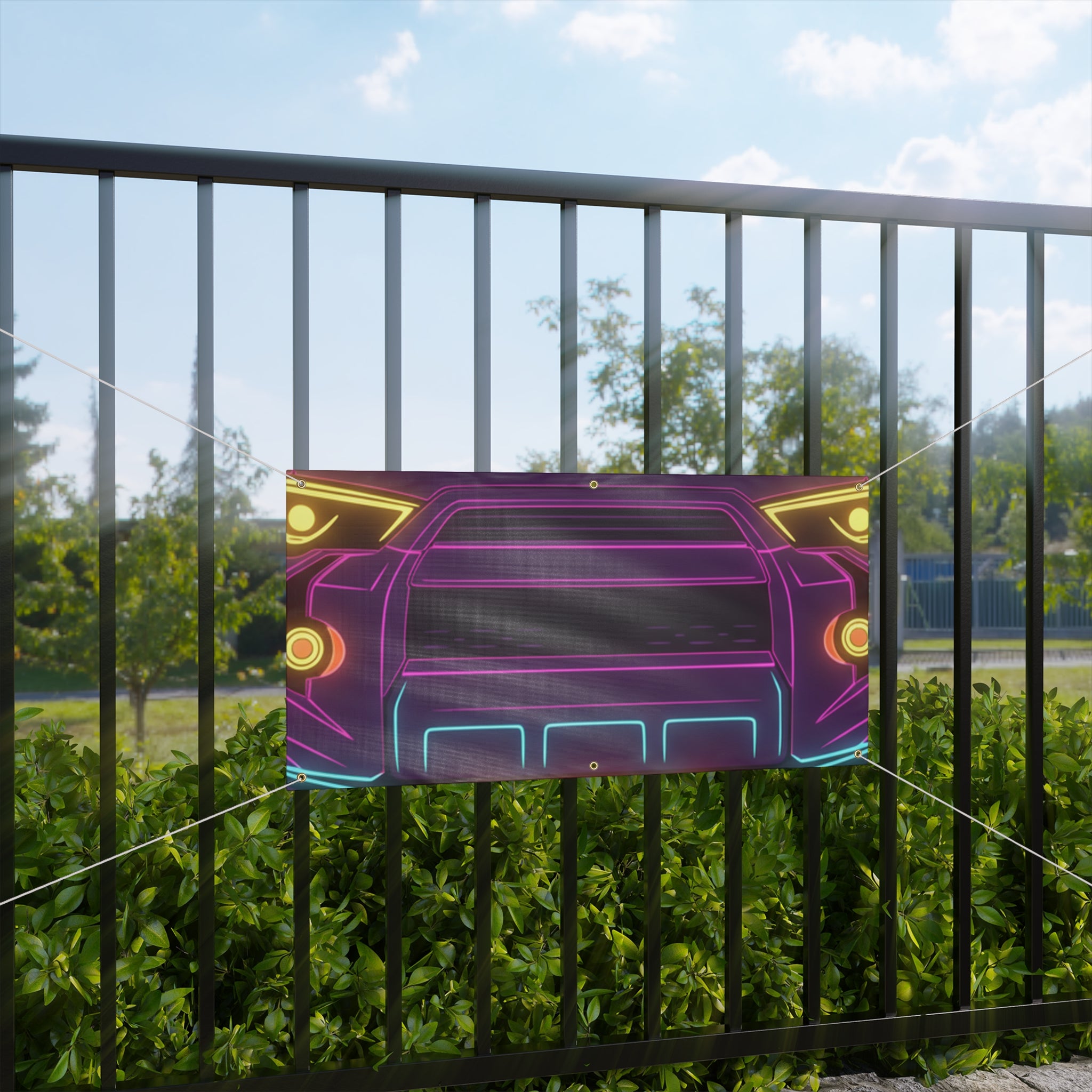 Toyota 4Runner TRD Pro Neon Synthwave Banner
