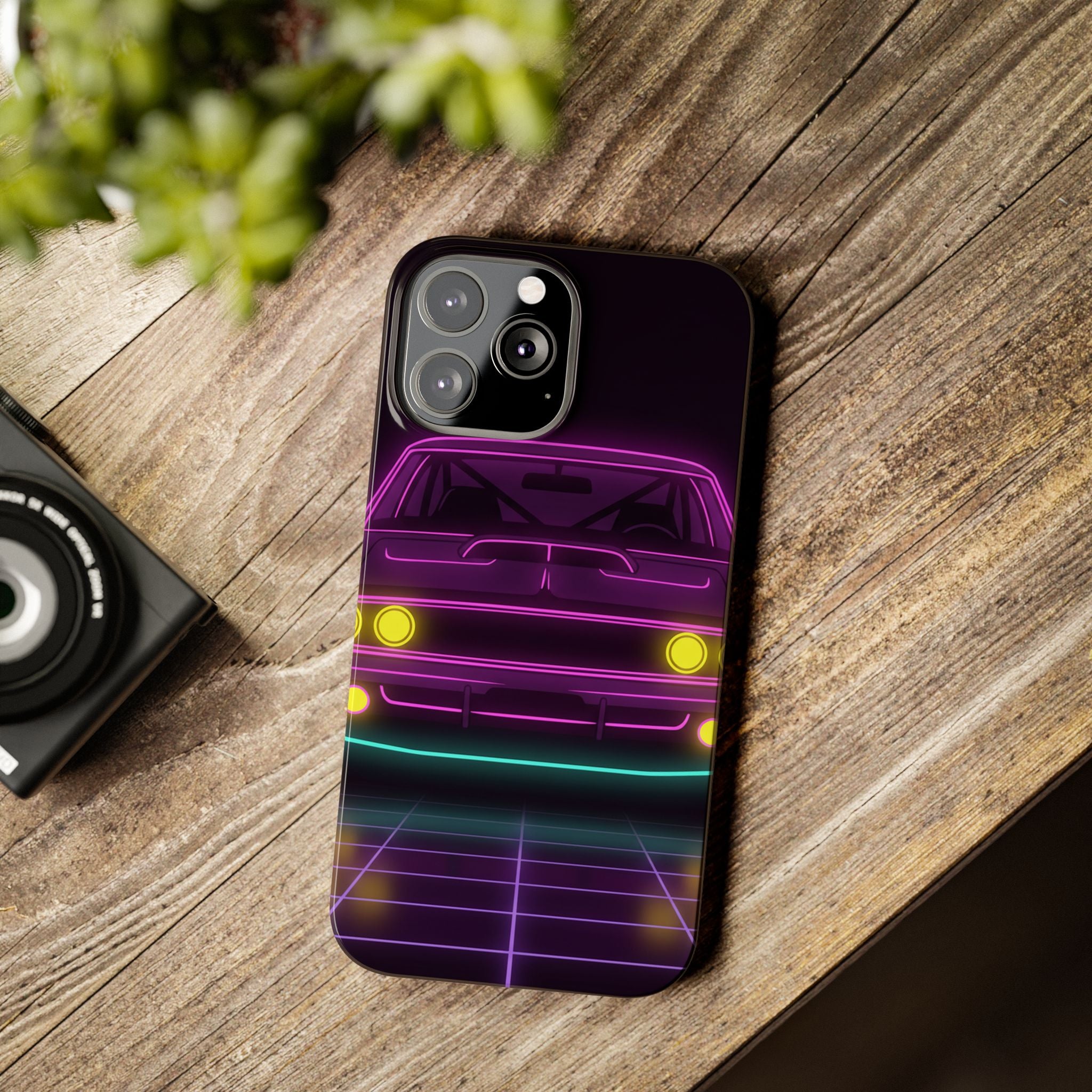 Dodge Charger R/T (1968-70) Neon Synthwave Phone Case