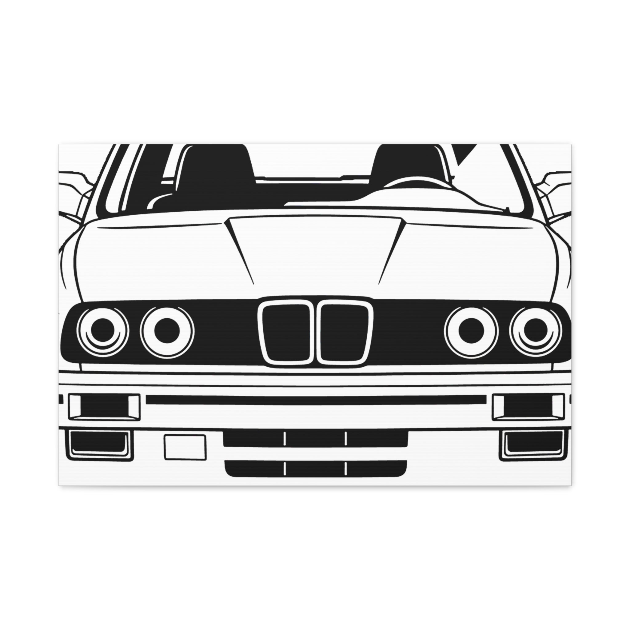 BMW E30 Canvas Wall Art