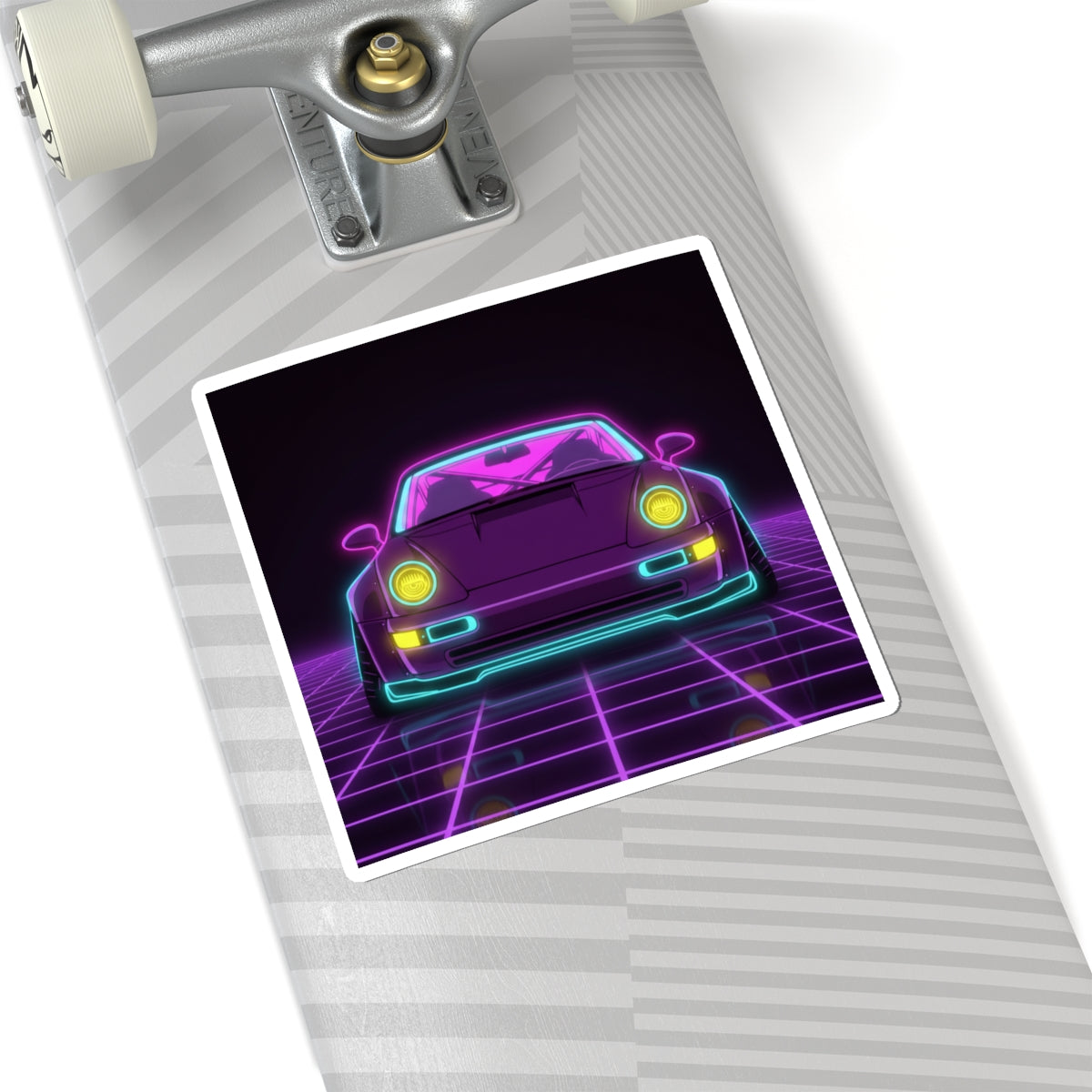 Porsche 964 Turbo Neon Synthwave Sticker