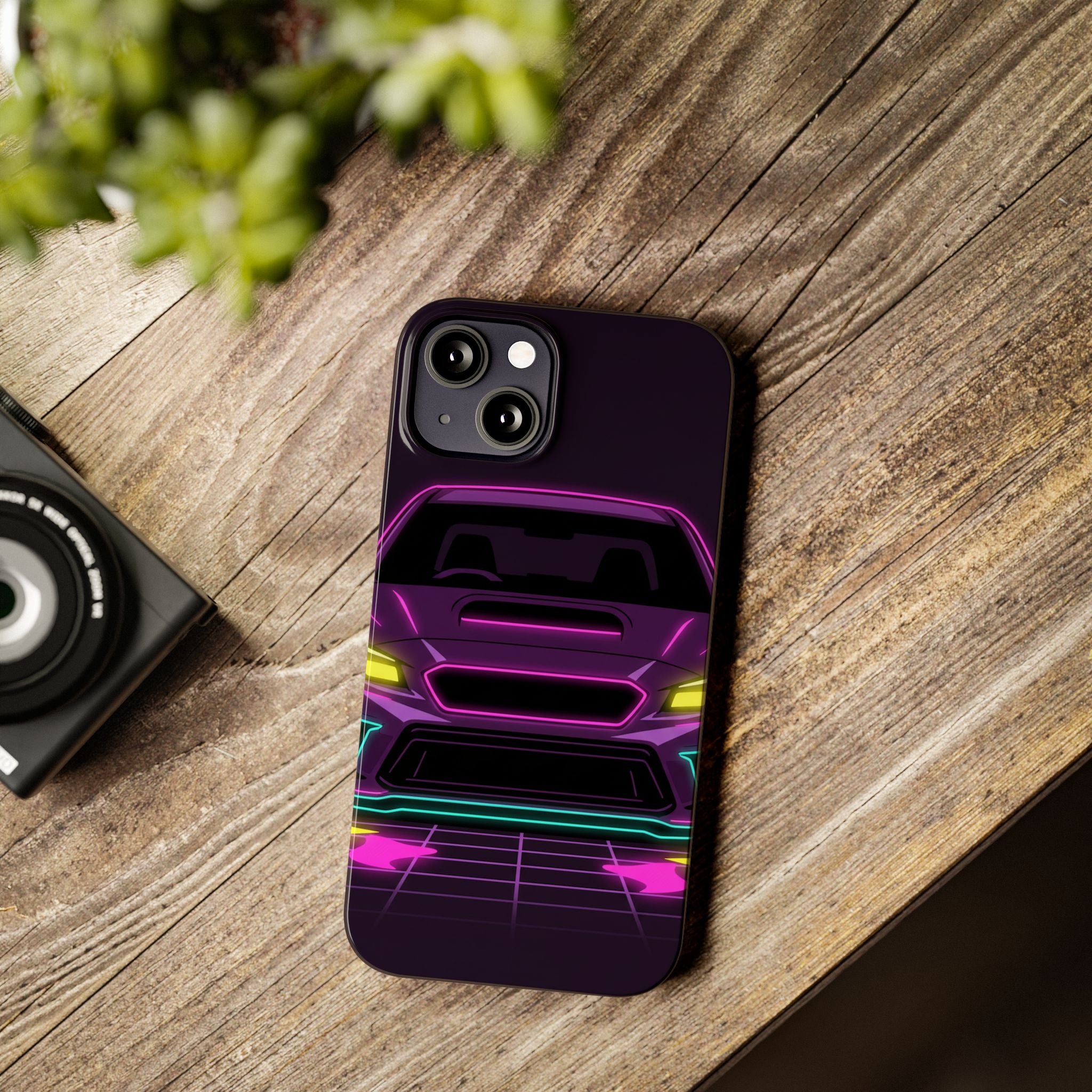 Subaru WRX STI Neon Synthwave Phone Case