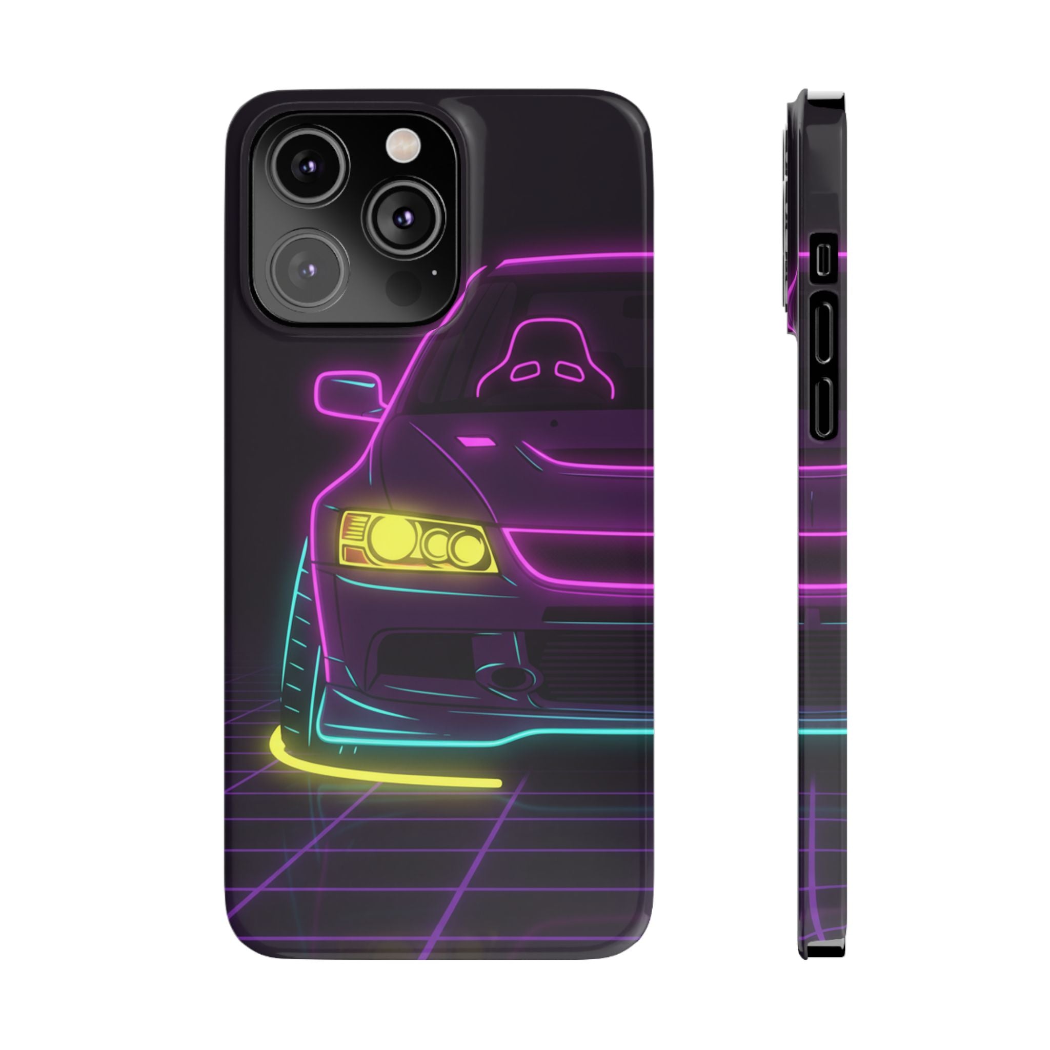 Mitsubishi Evo IX (2005-07) Neon Synthwave Phone Case