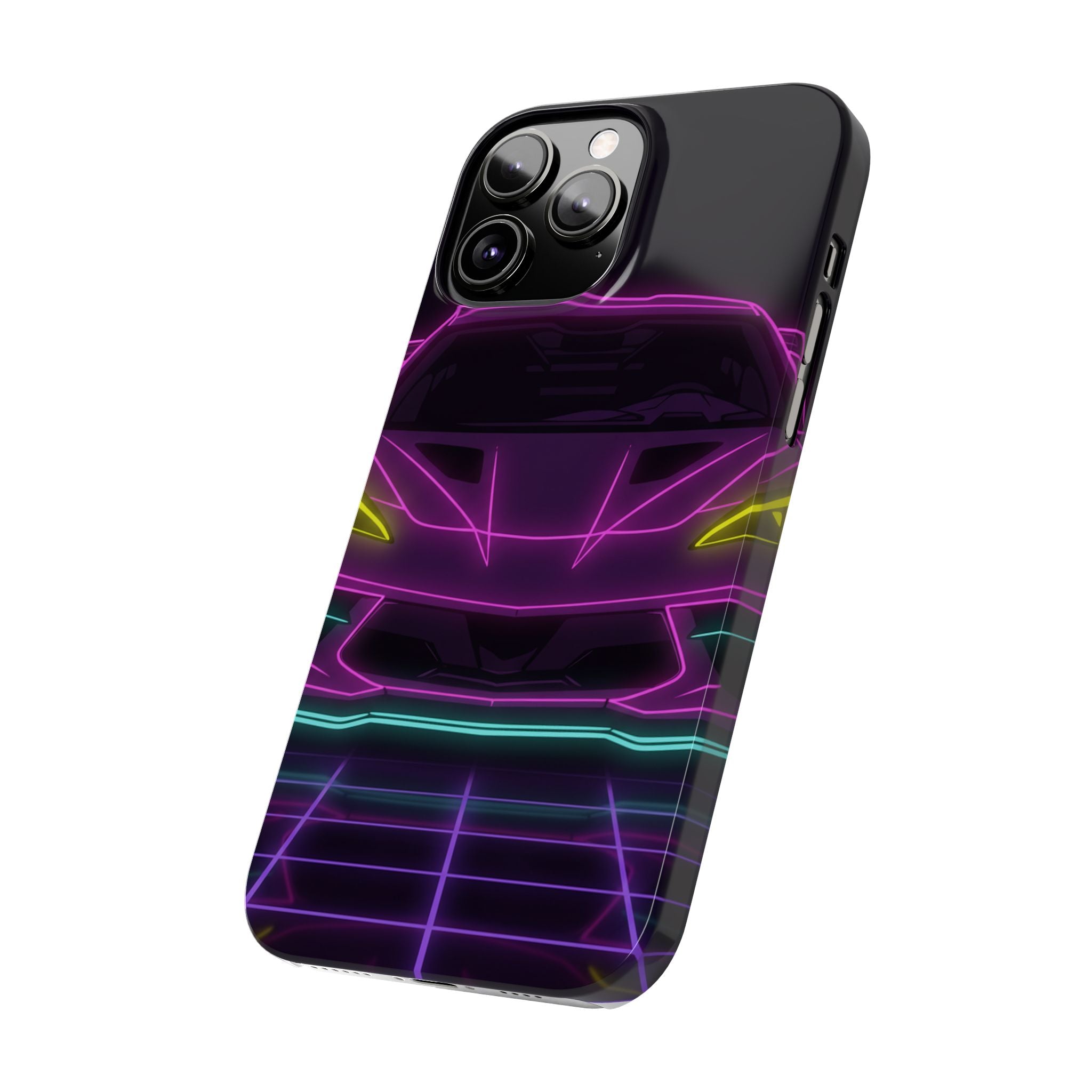 Corvette C8 (2020+) Neon Synthwave Phone Case