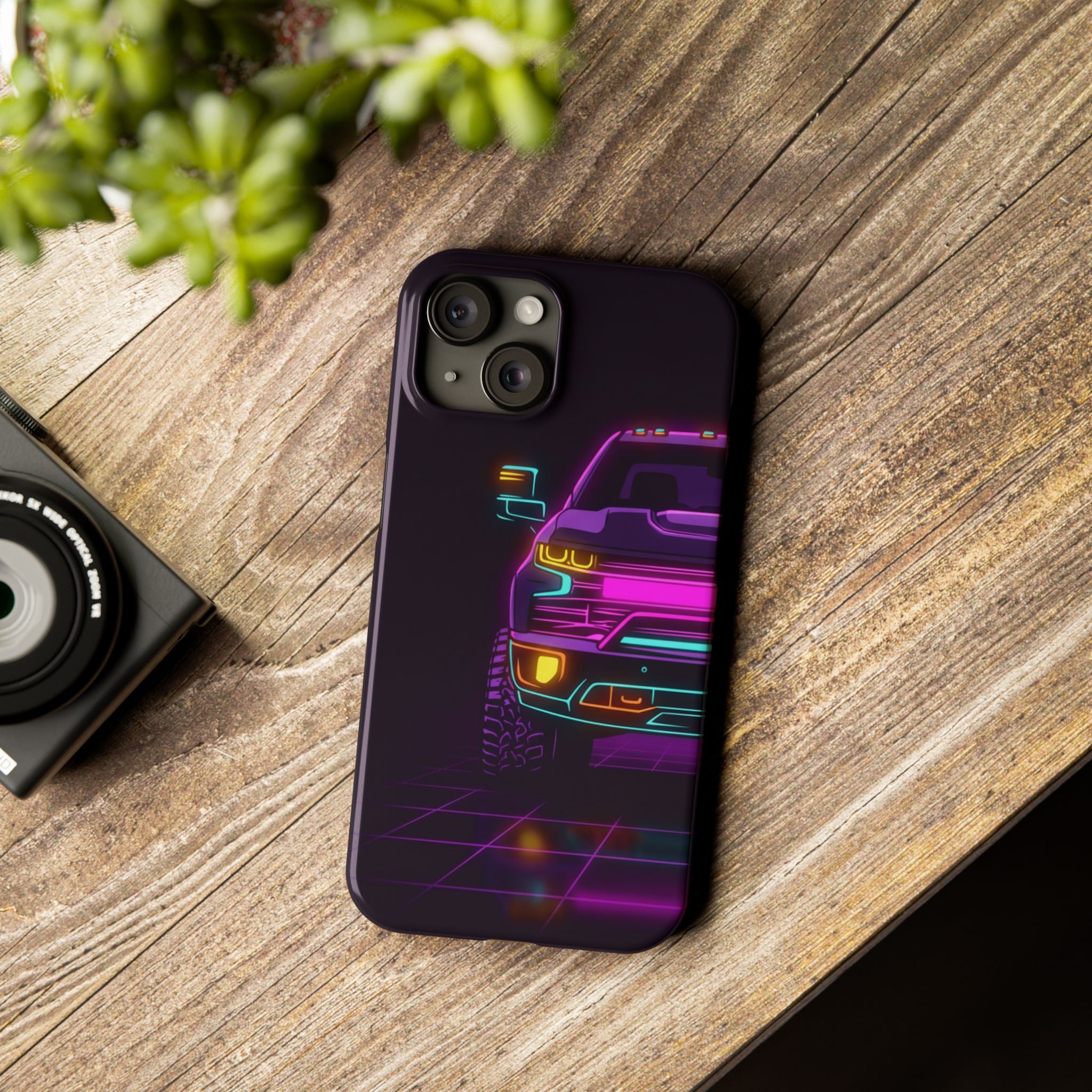 Chevy Silverado Trail Boss (2019+) Neon Synthwave Phone Case
