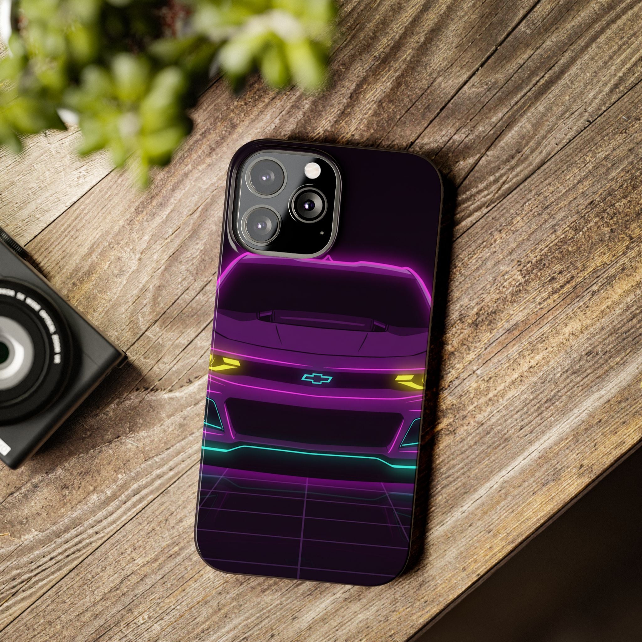 Chevrolet Camaro ZL1 Neon Synthwave Phone Case
