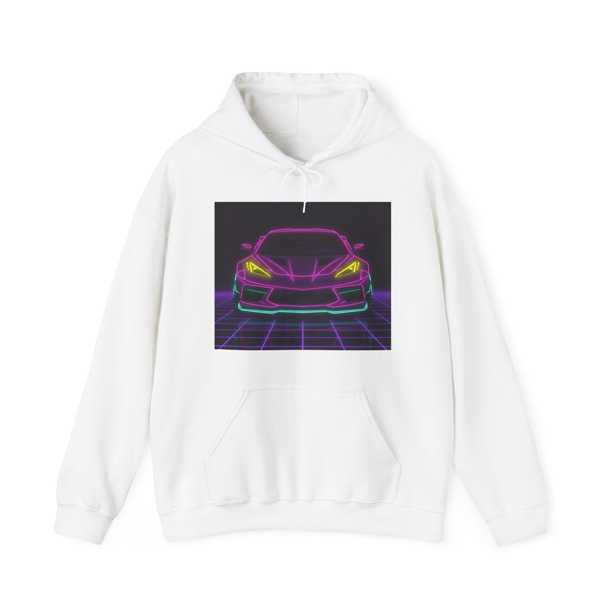 Corvette C8 (2020+) Neon Synthwave Unisex Hoodie