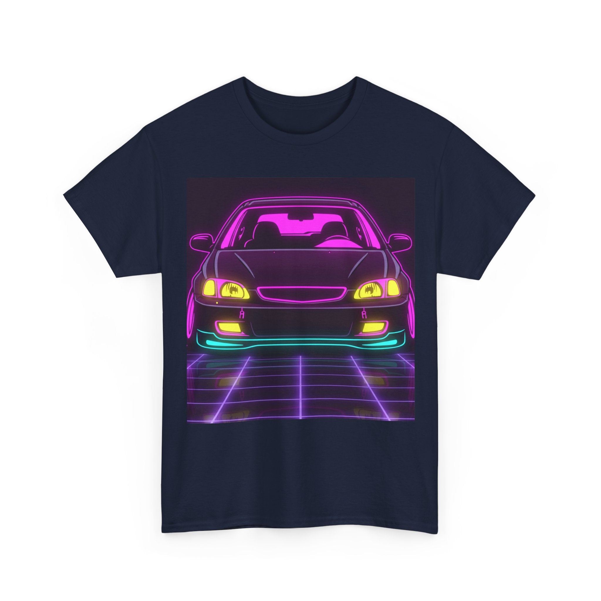 Honda Civic EK Hatch Neon Synthwave Unisex Tee