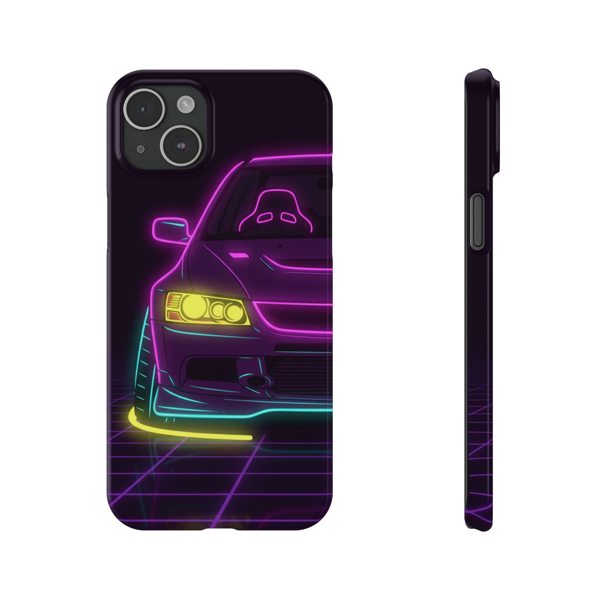 Mitsubishi Evo IX (2005-07) Neon Synthwave Phone Case
