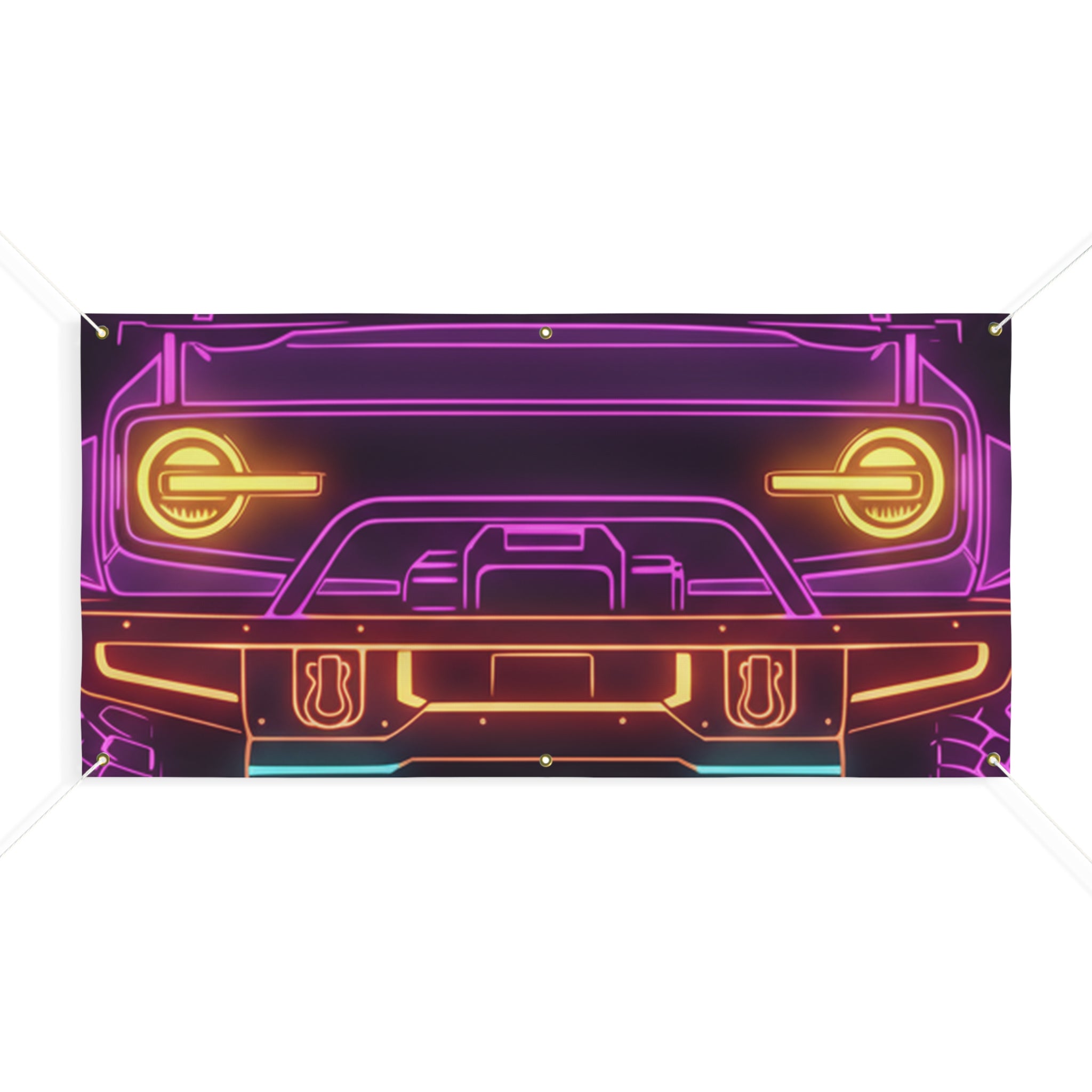 Ford Bronco (2021+) Neon Synthwave Banner