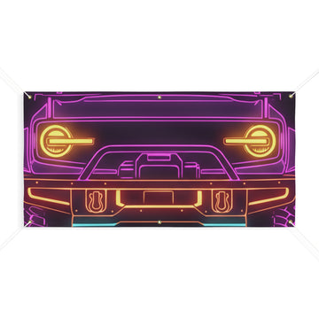 Ford Bronco (2021+) Neon Synthwave Banner