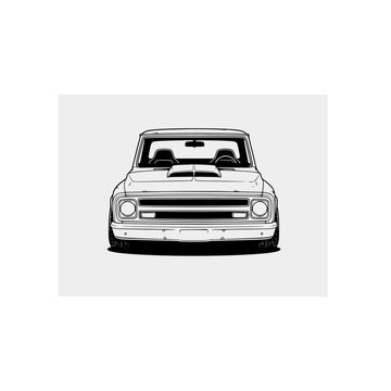 Chevy C10 Pickup (1967-72) Metal Wall Sign