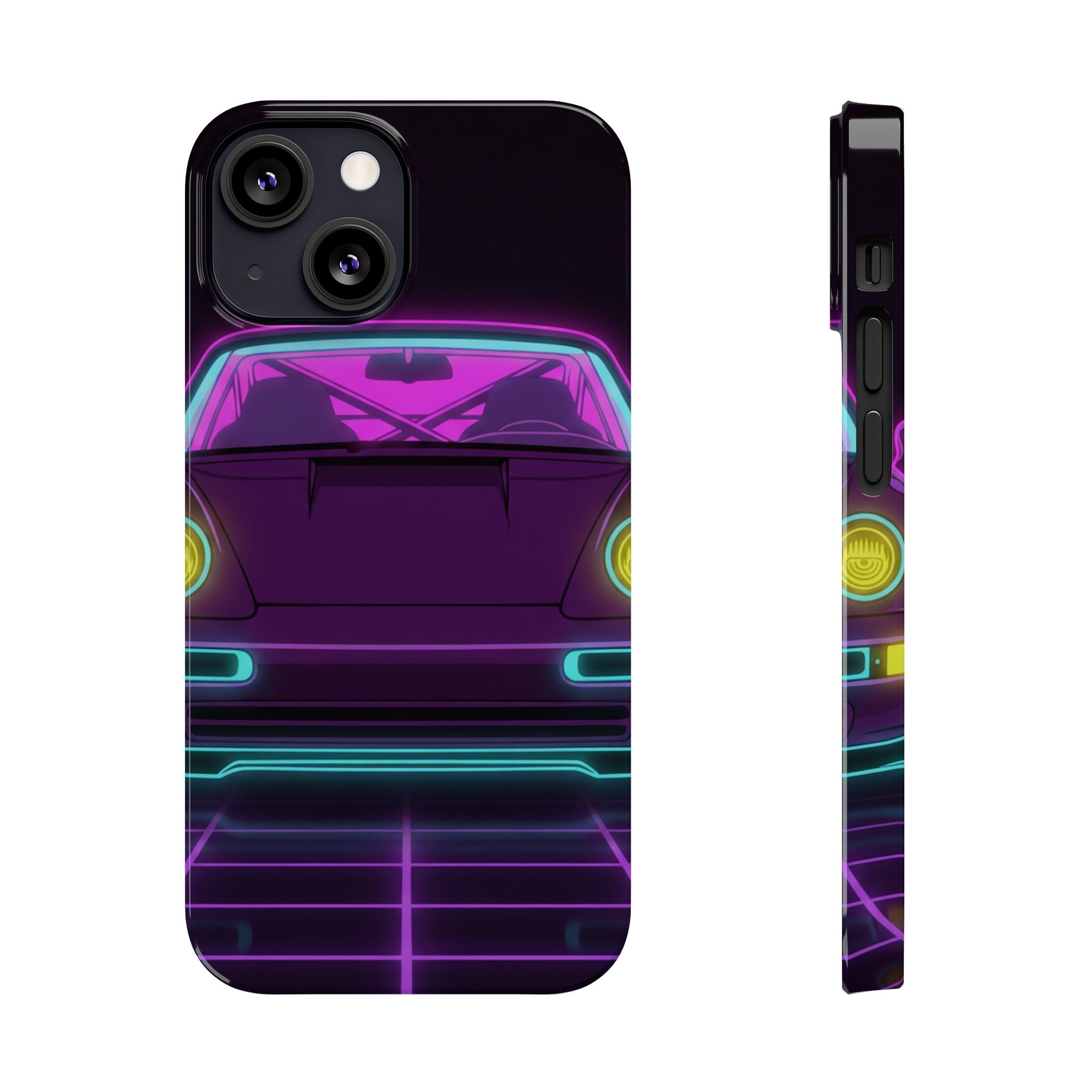 Porsche 964 Turbo Neon Synthwave Phone Case