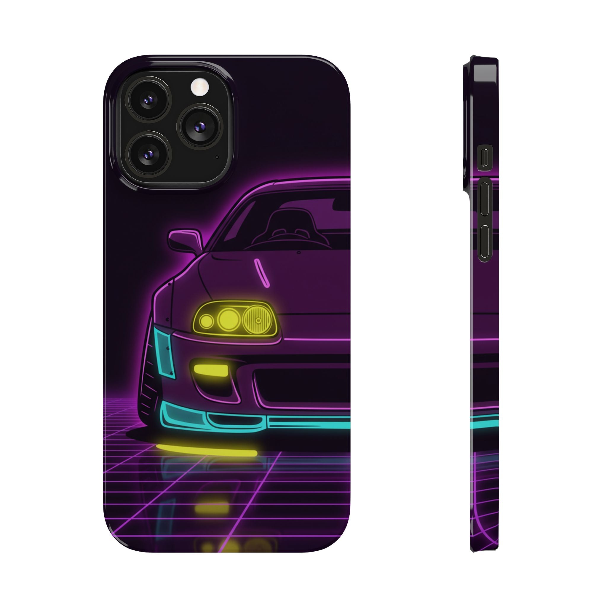 Toyota Supra MK4 Neon Synthwave Phone Case