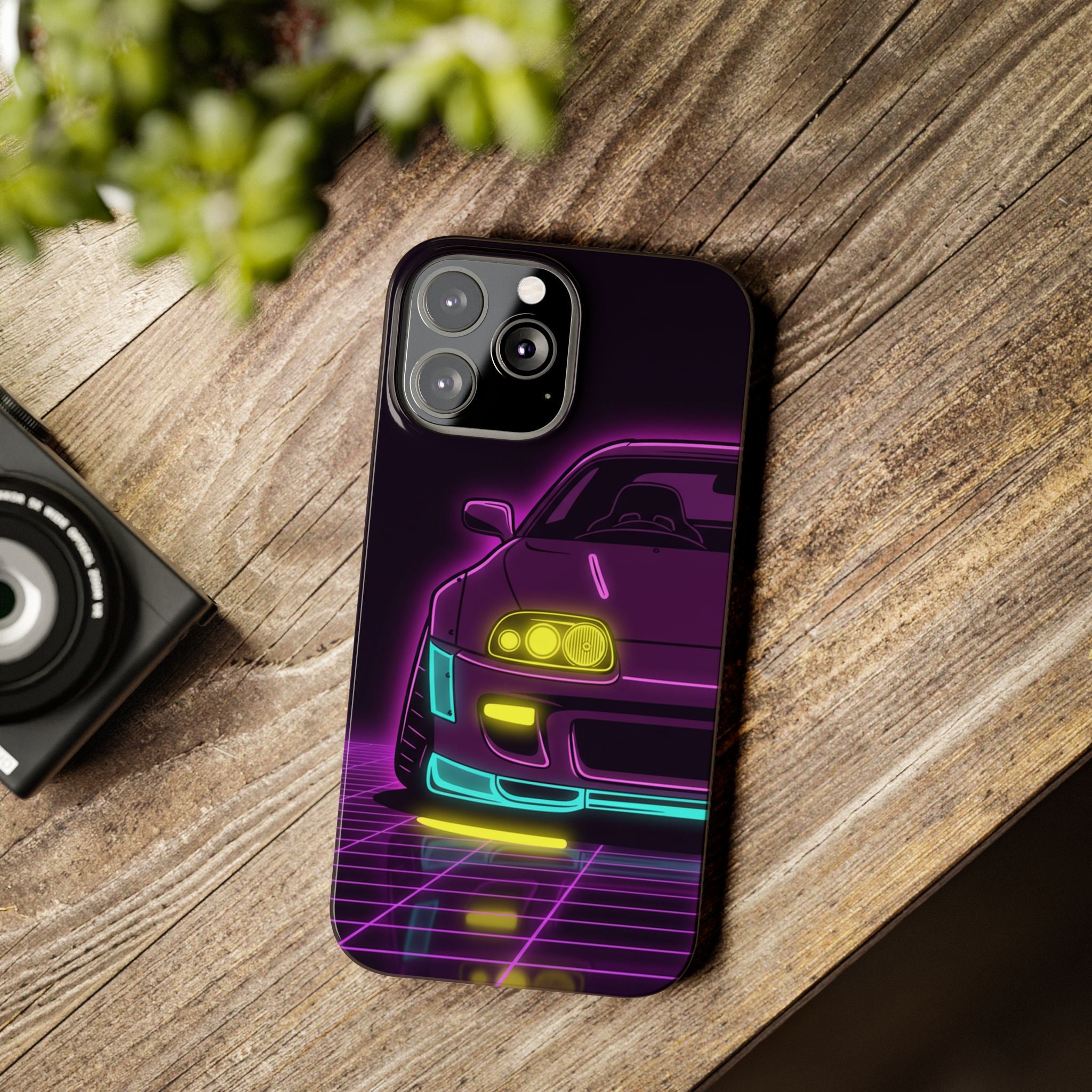 Toyota Supra MK4 Neon Synthwave Phone Case