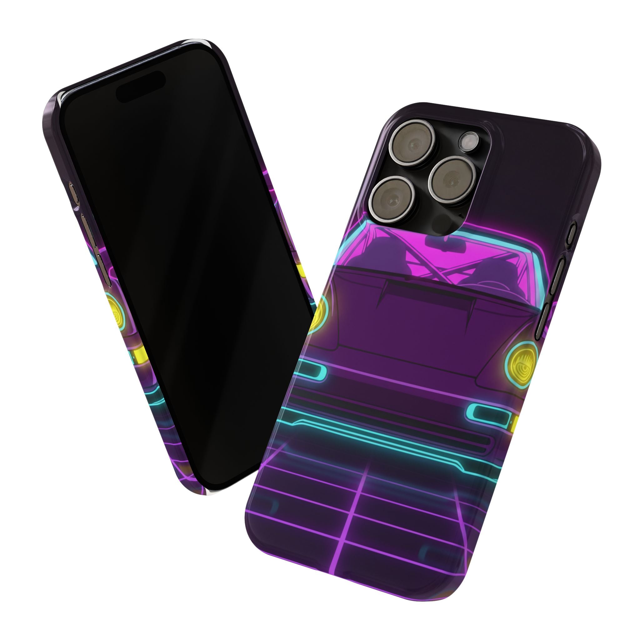 Porsche 964 Turbo Neon Synthwave Phone Case