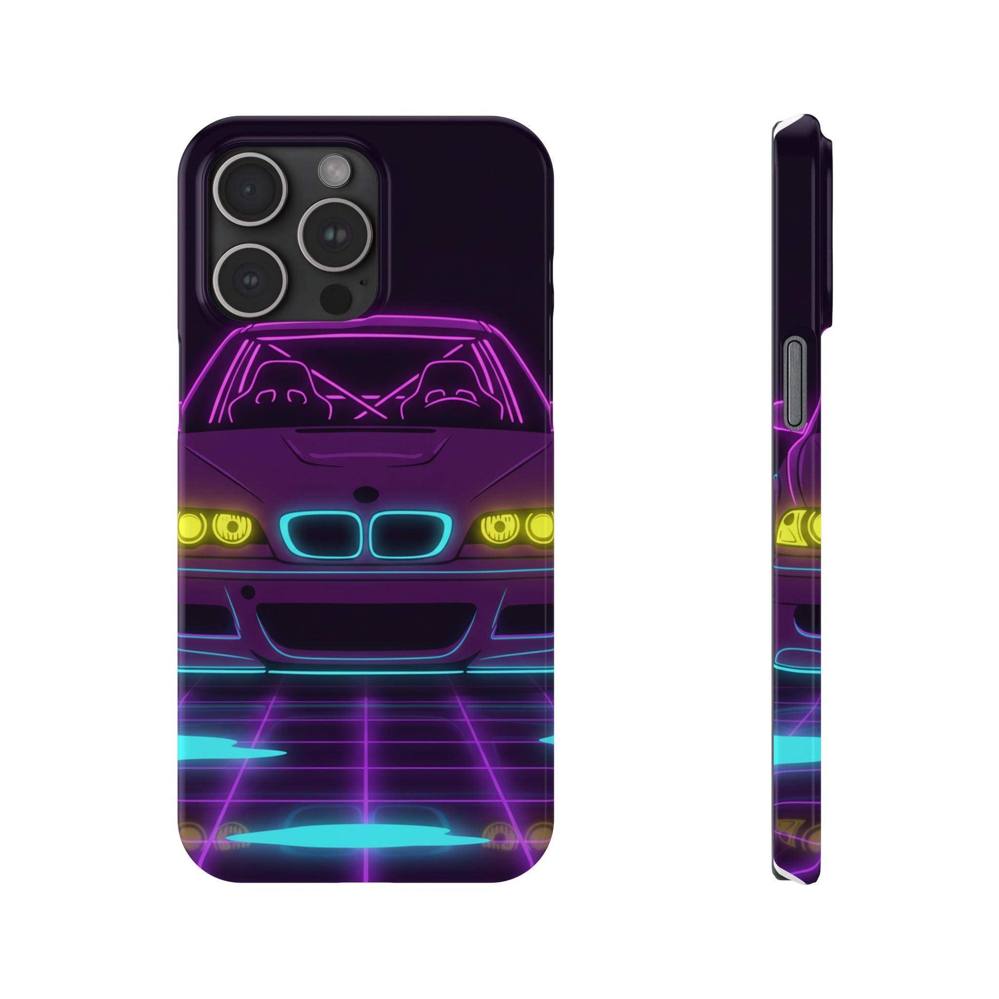 BMW E46 M3 (2000-06) Neon Synthwave Phone Case