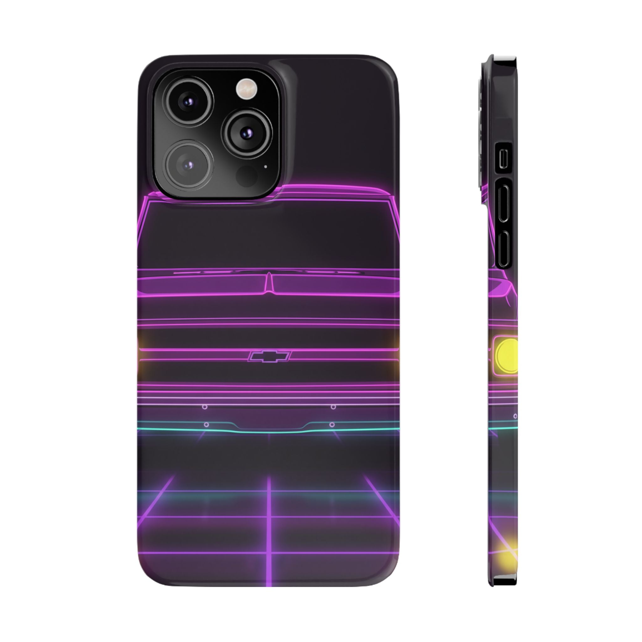 Chevy C10 Pickup (1967-72) Pro-Touring Neon Synthwave Phone Case