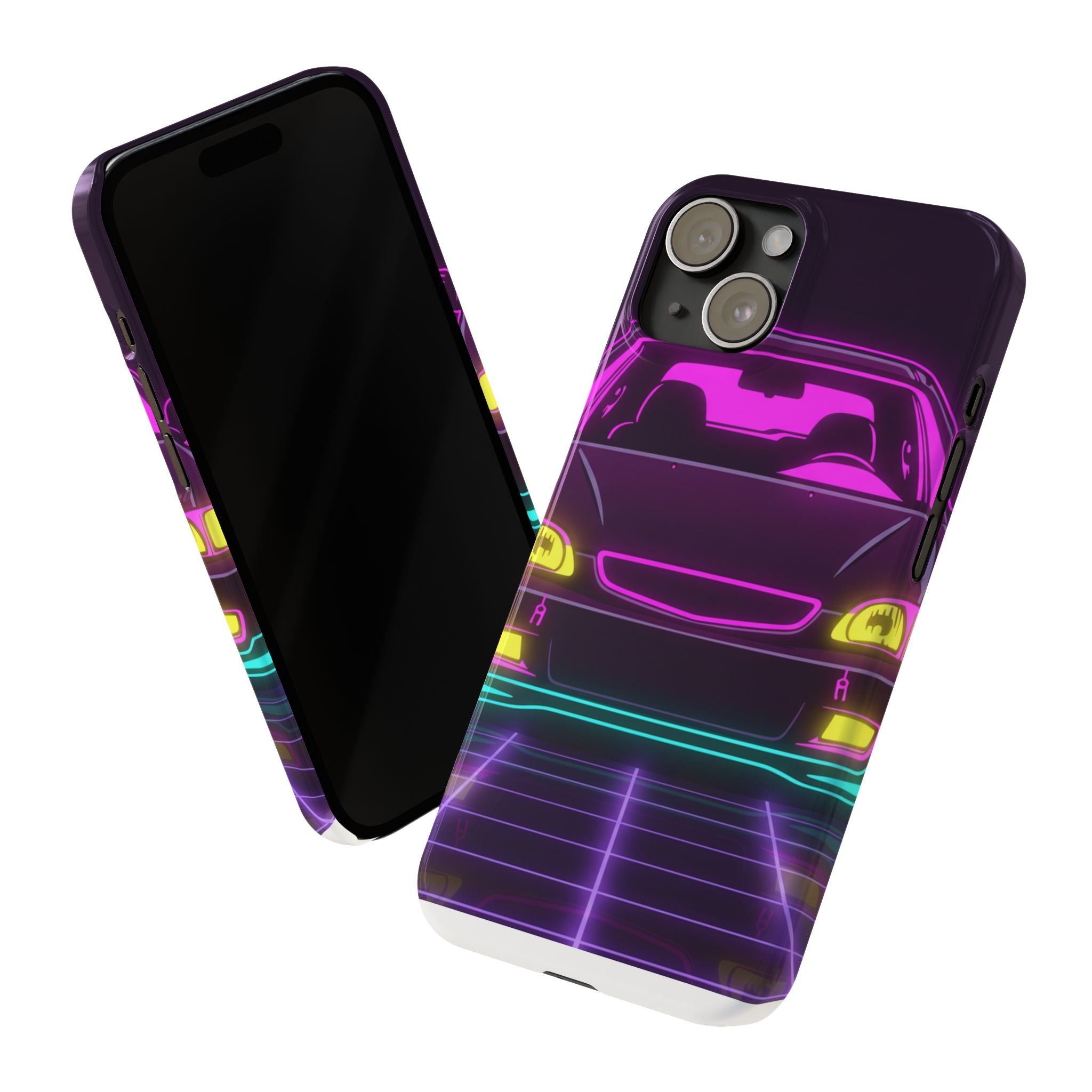 Honda Civic EK Hatch Neon Synthwave Phone Case