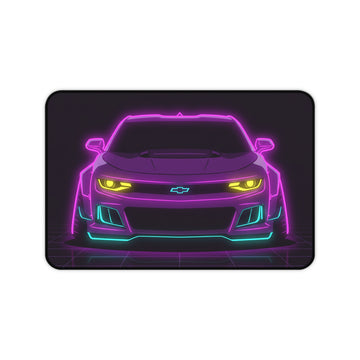 Chevrolet Camaro ZL1 Neon Synthwave Desk Mat