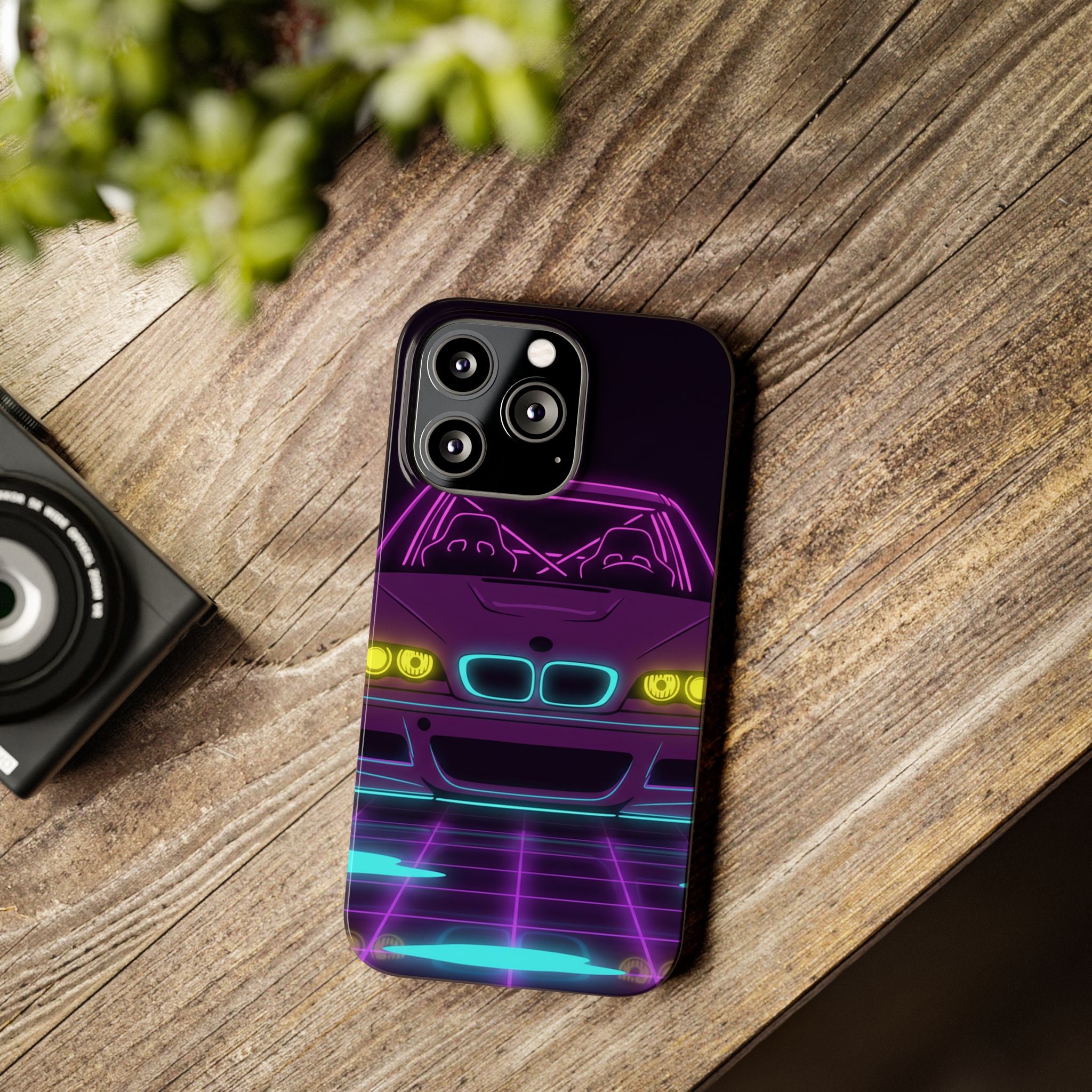 BMW E46 M3 (2000-06) Neon Synthwave Phone Case