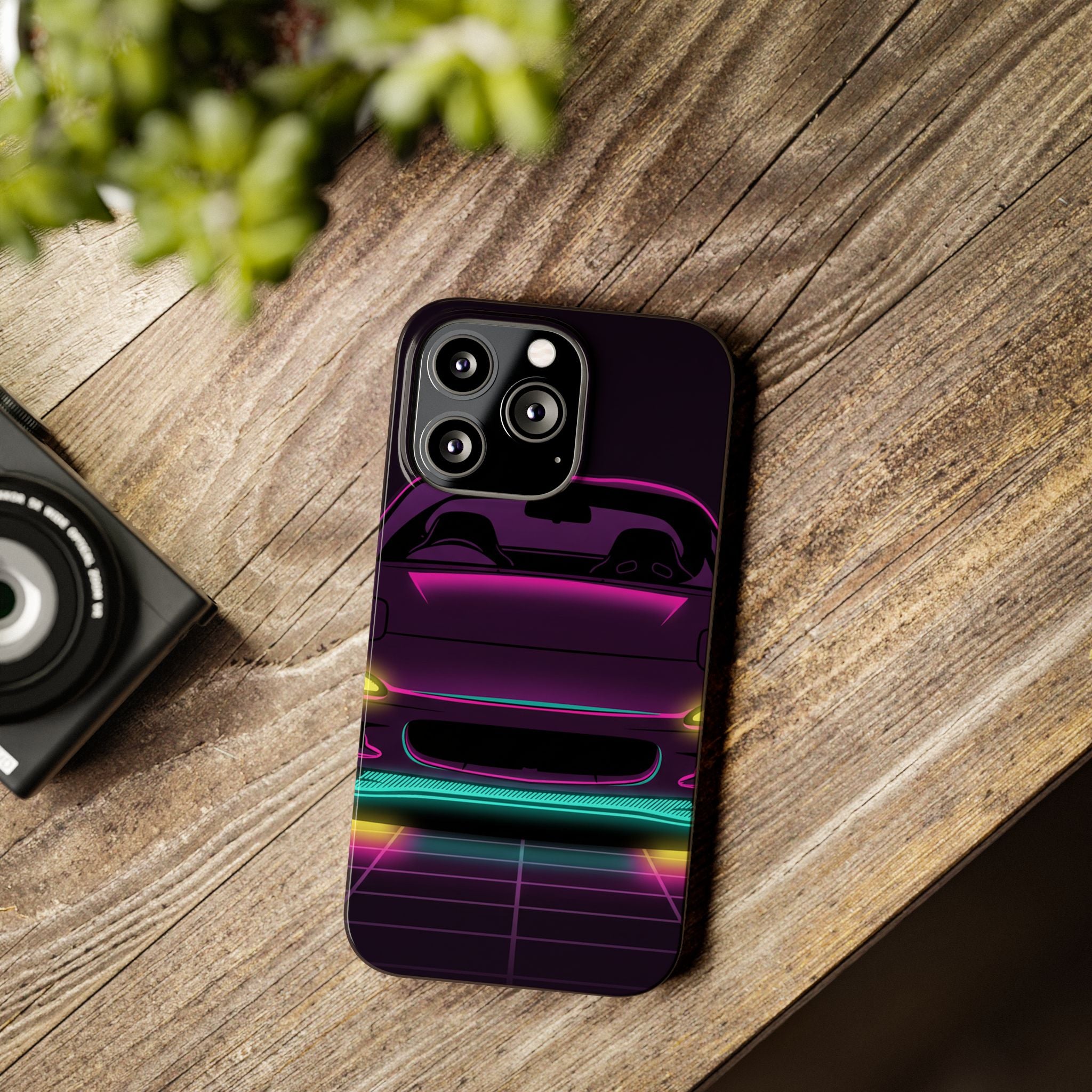 Mazda RX-7 FD Neon Synthwave Phone Case