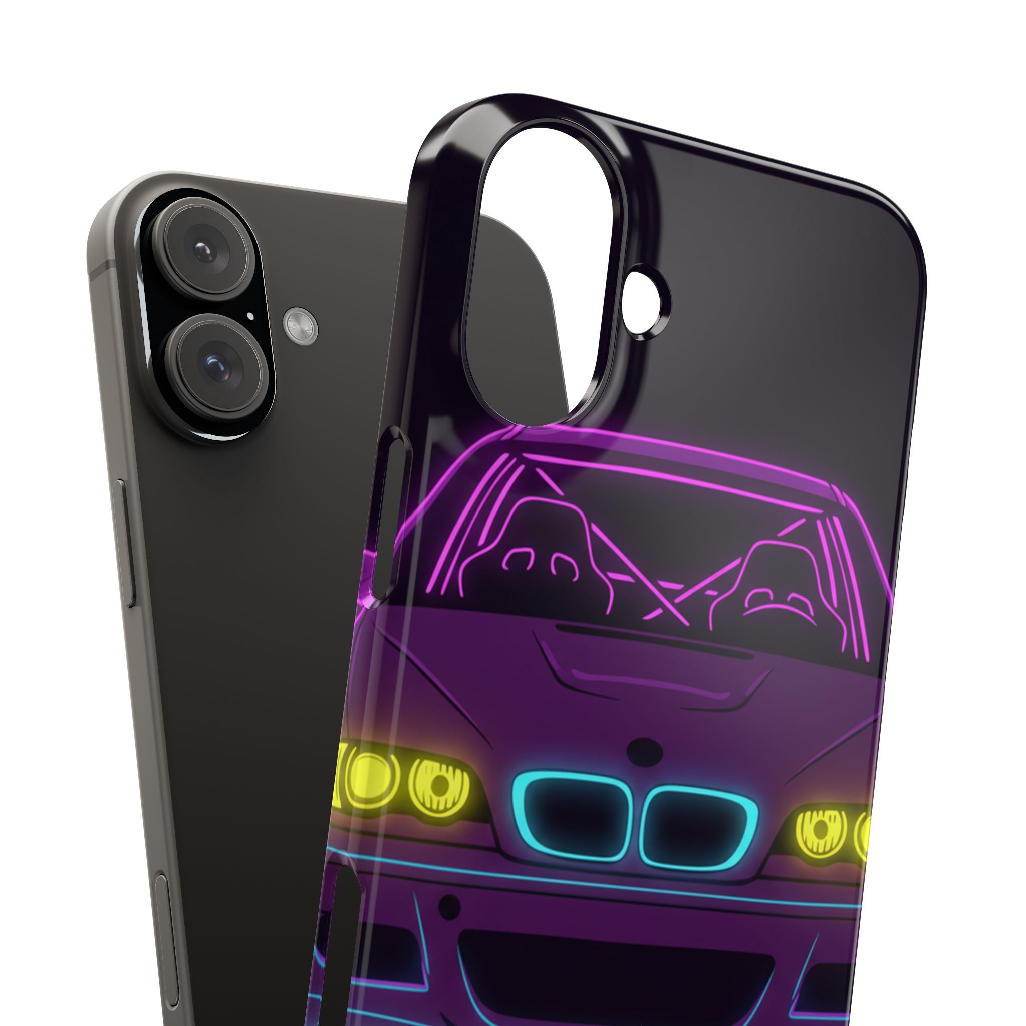 BMW E46 M3 (2000-06) Neon Synthwave Phone Case