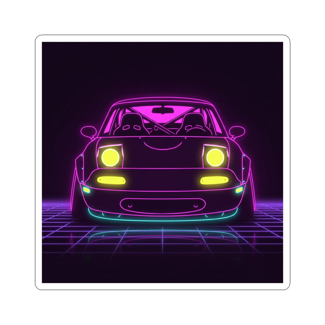 Mazda Miata NA (1989-97) Neon Synthwave Sticker