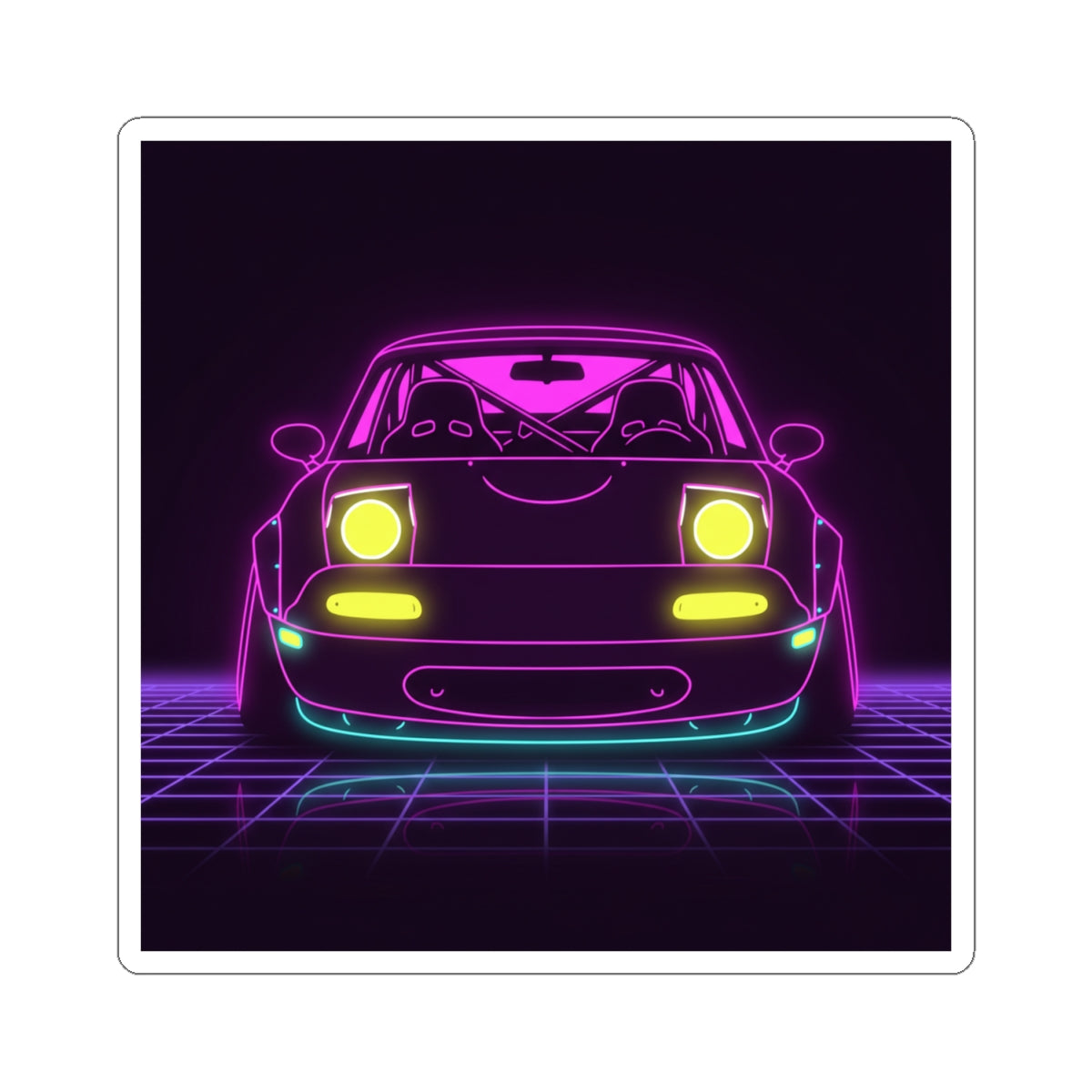 Mazda Miata NA (1989-97) Neon Synthwave Sticker