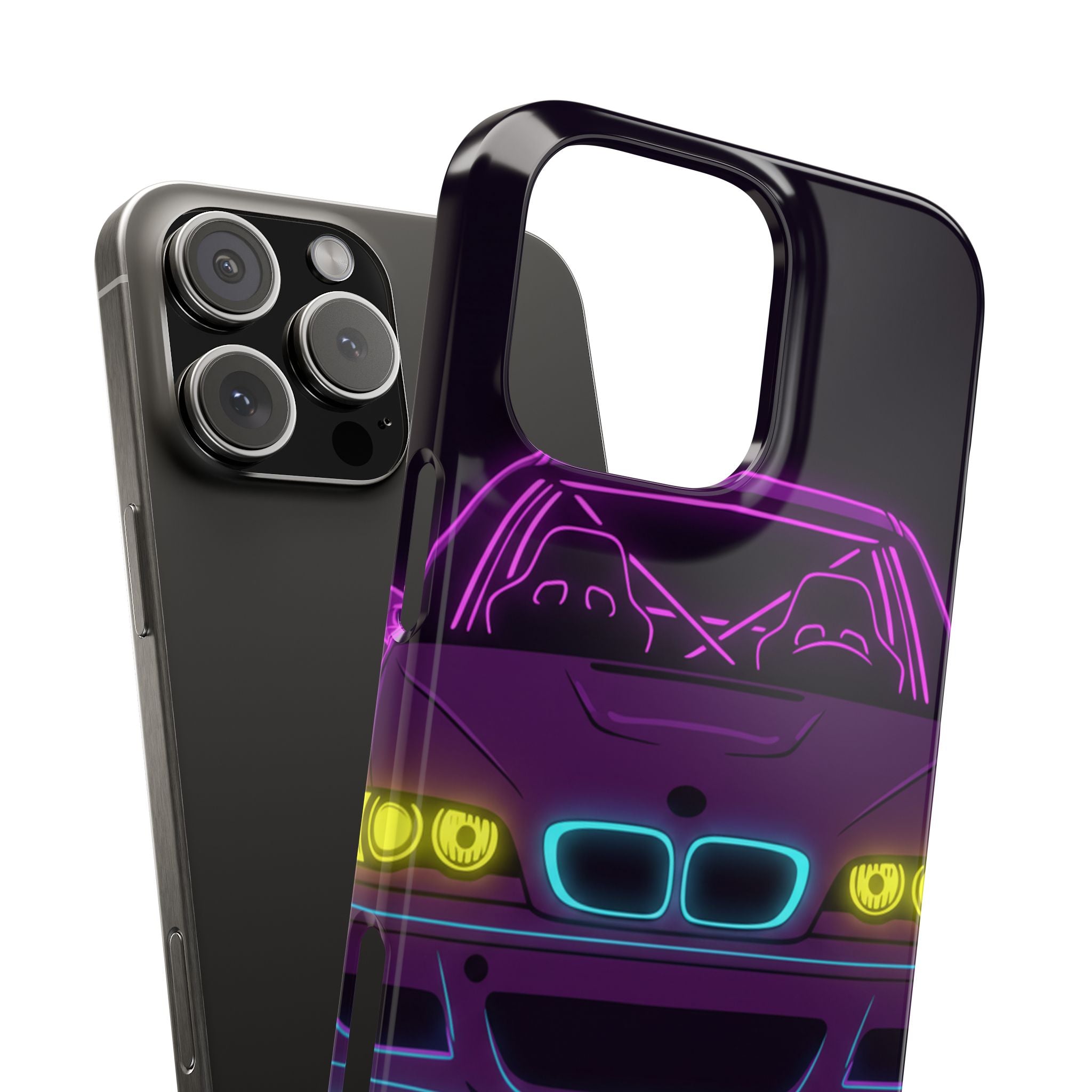 BMW E46 M3 (2000-06) Neon Synthwave Phone Case