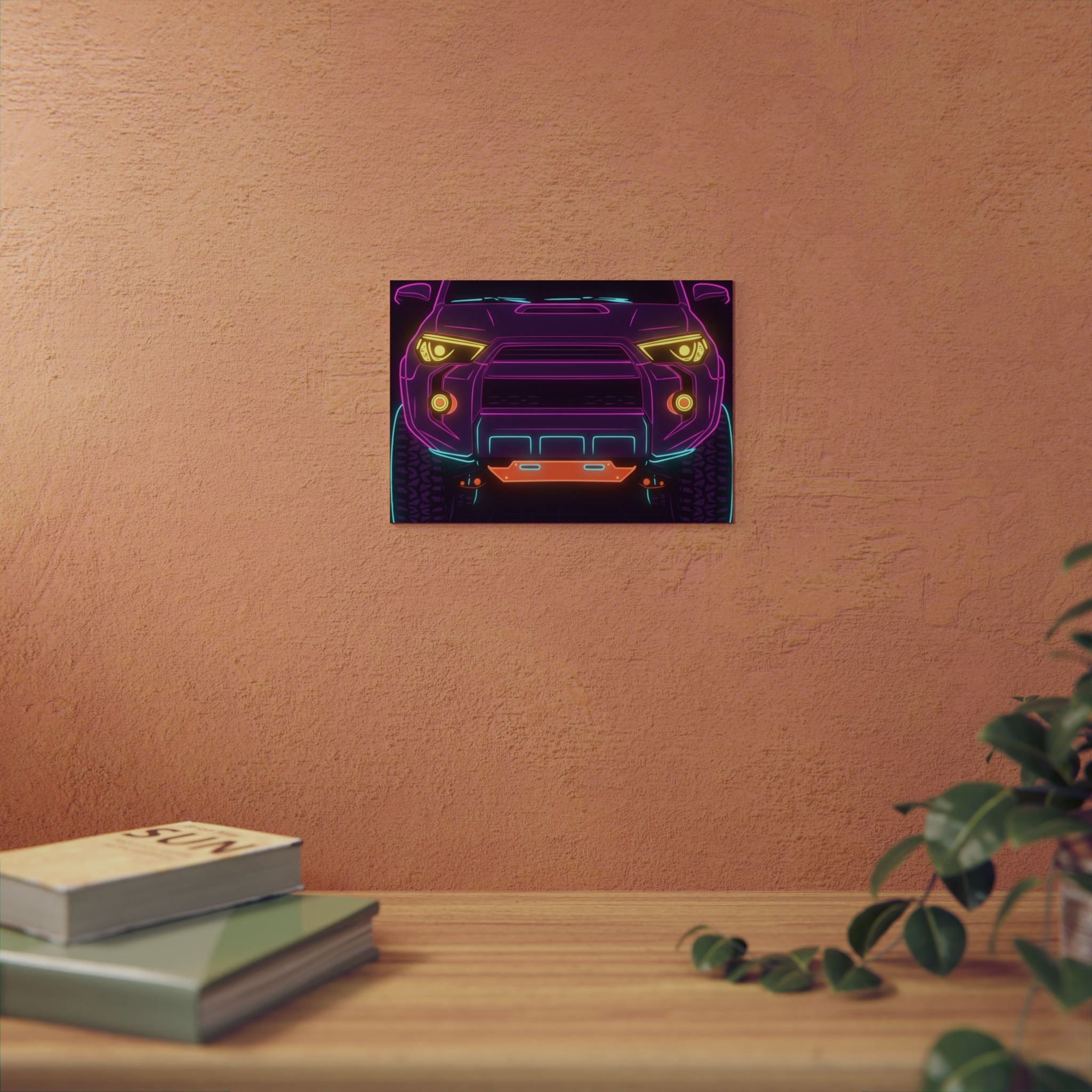 Toyota 4Runner TRD Pro Neon Synthwave Metal Wall Sign