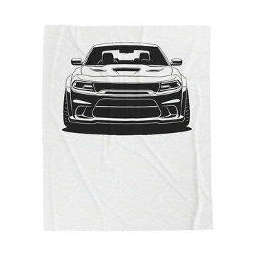 Dodge Challenger SRT Hellcat Velveteen Plush Blanket