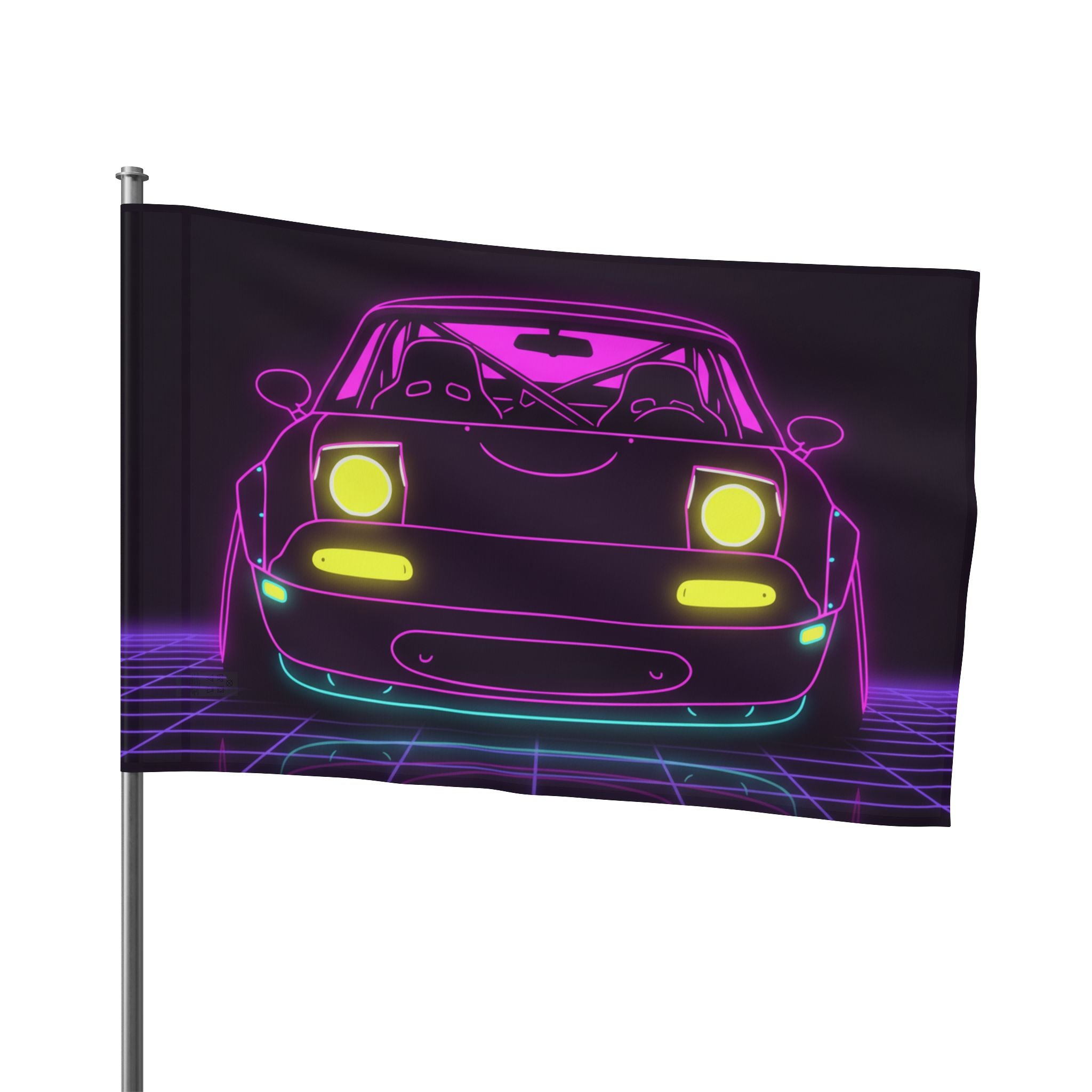 Mazda Miata NA (1989-97) Neon Synthwave Garage Flag