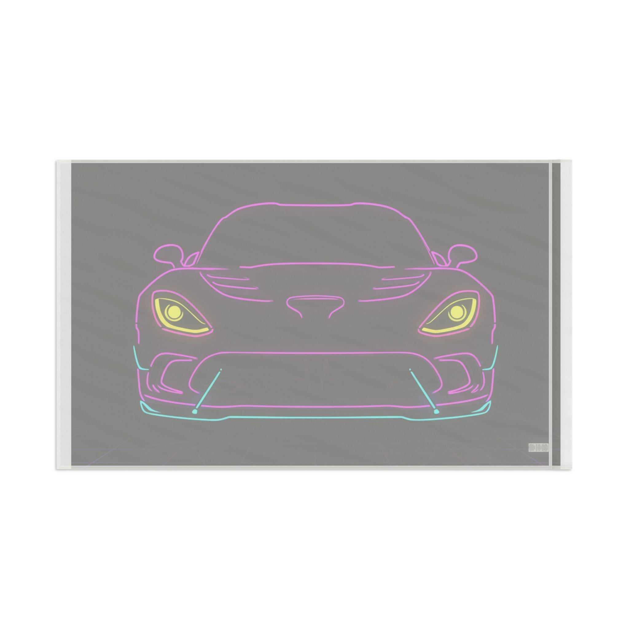 Dodge Viper (1992-17) Neon Synthwave Garage Flag