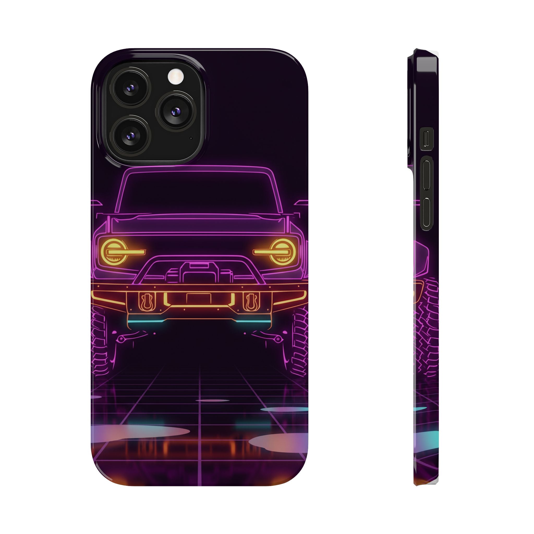 Ford Bronco (2021+) Neon Synthwave Phone Case